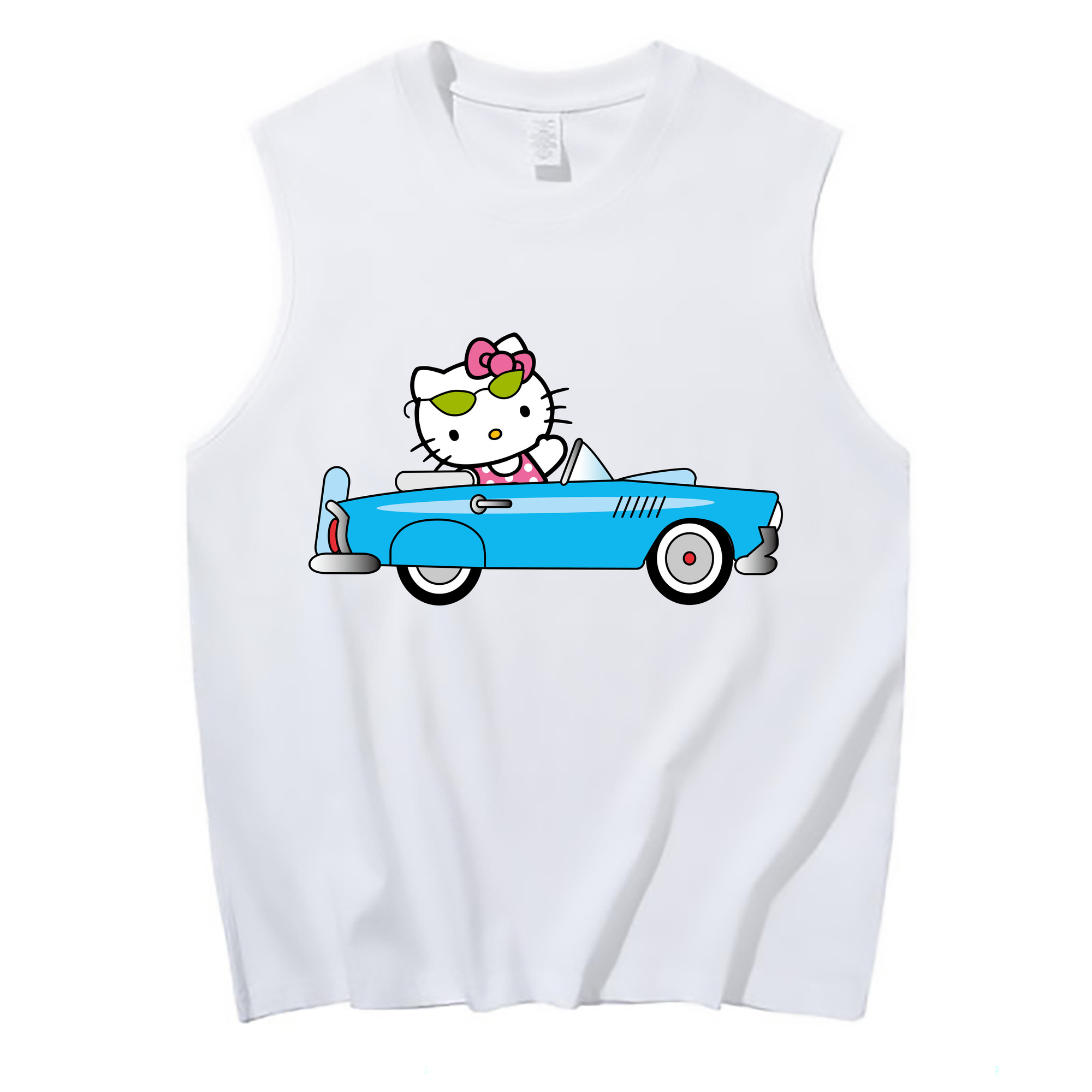 （画像用） Hello Kitty ハローキティ コットン100％タンクトップ（フロントプリント）