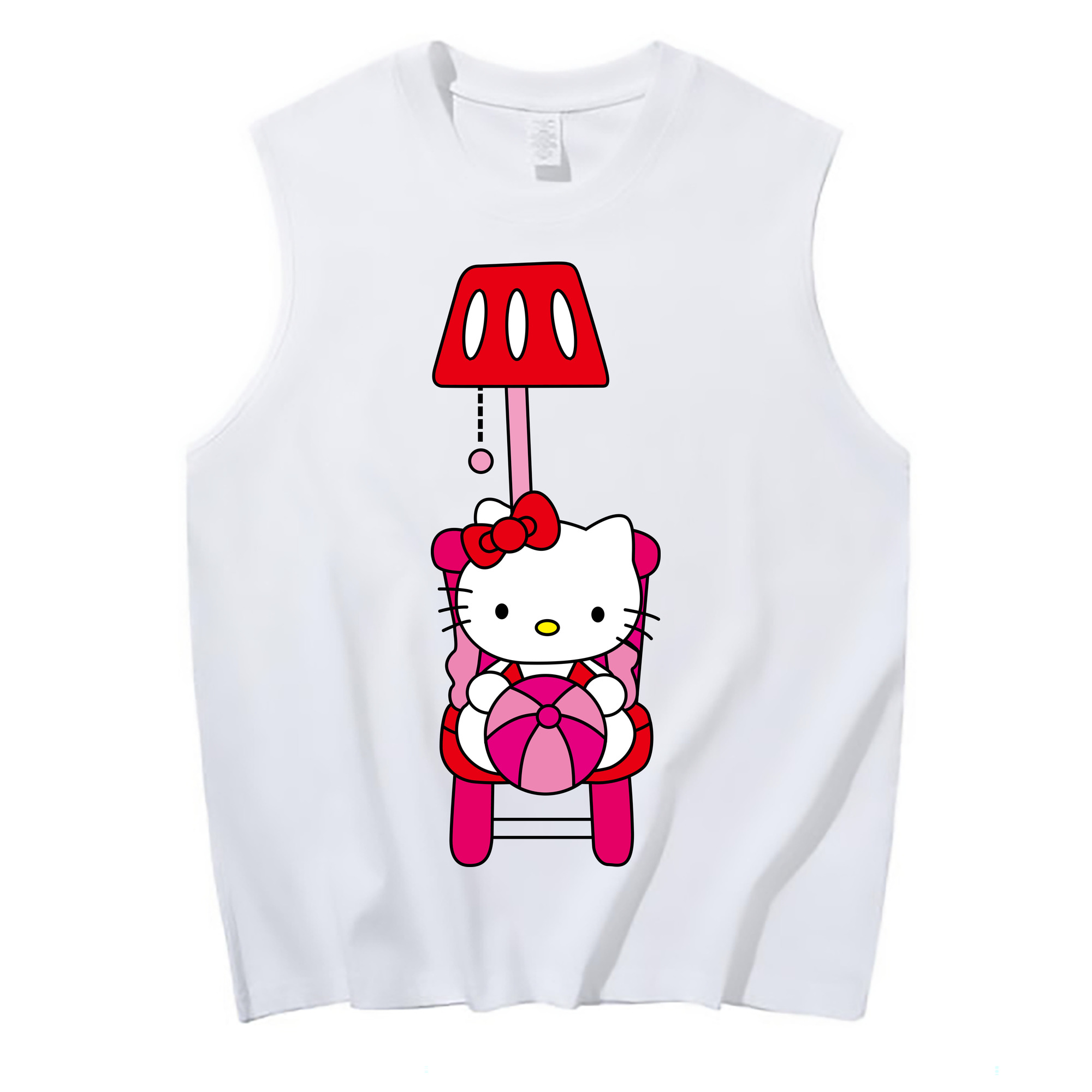 （画像用） Hello Kitty ハローキティ コットン100％タンクトップ（フロントプリント）