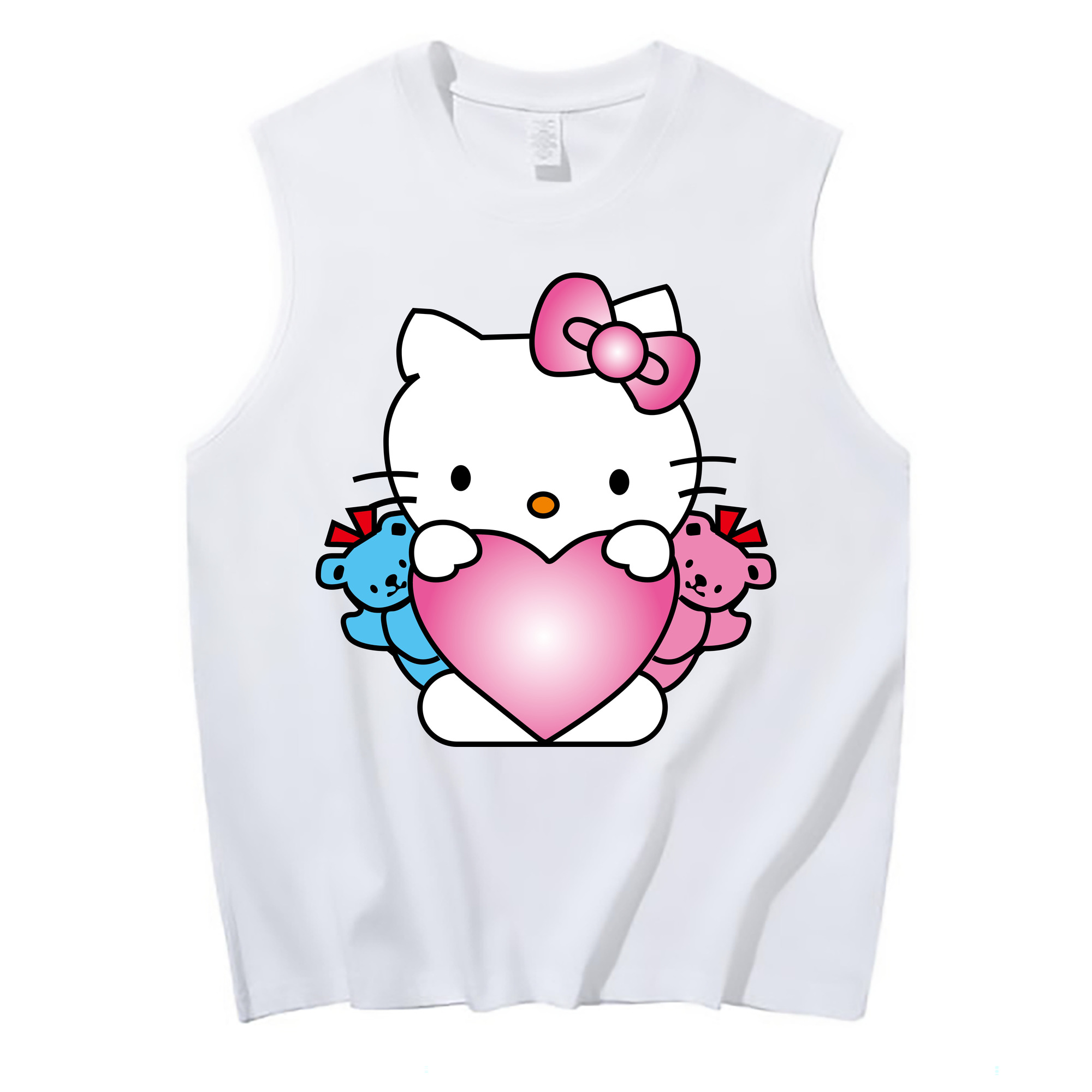 （画像用） Hello Kitty ハローキティ コットン100％タンクトップ（フロントプリント）