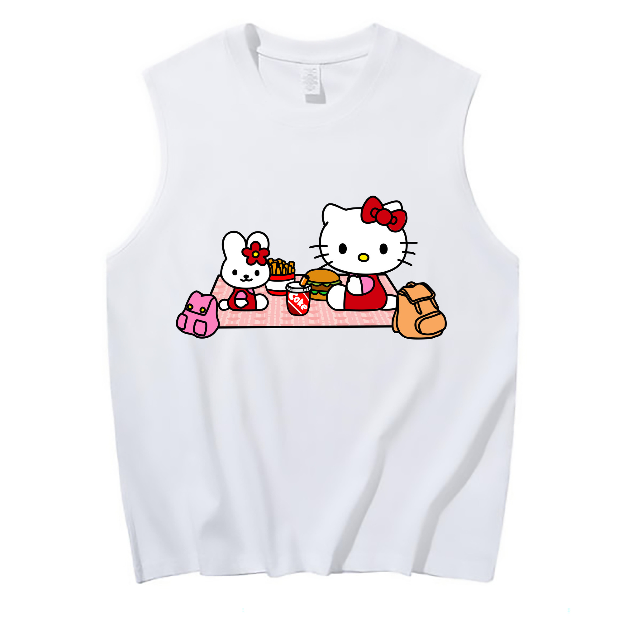 （画像用） Hello Kitty ハローキティ コットン100％タンクトップ（フロントプリント）