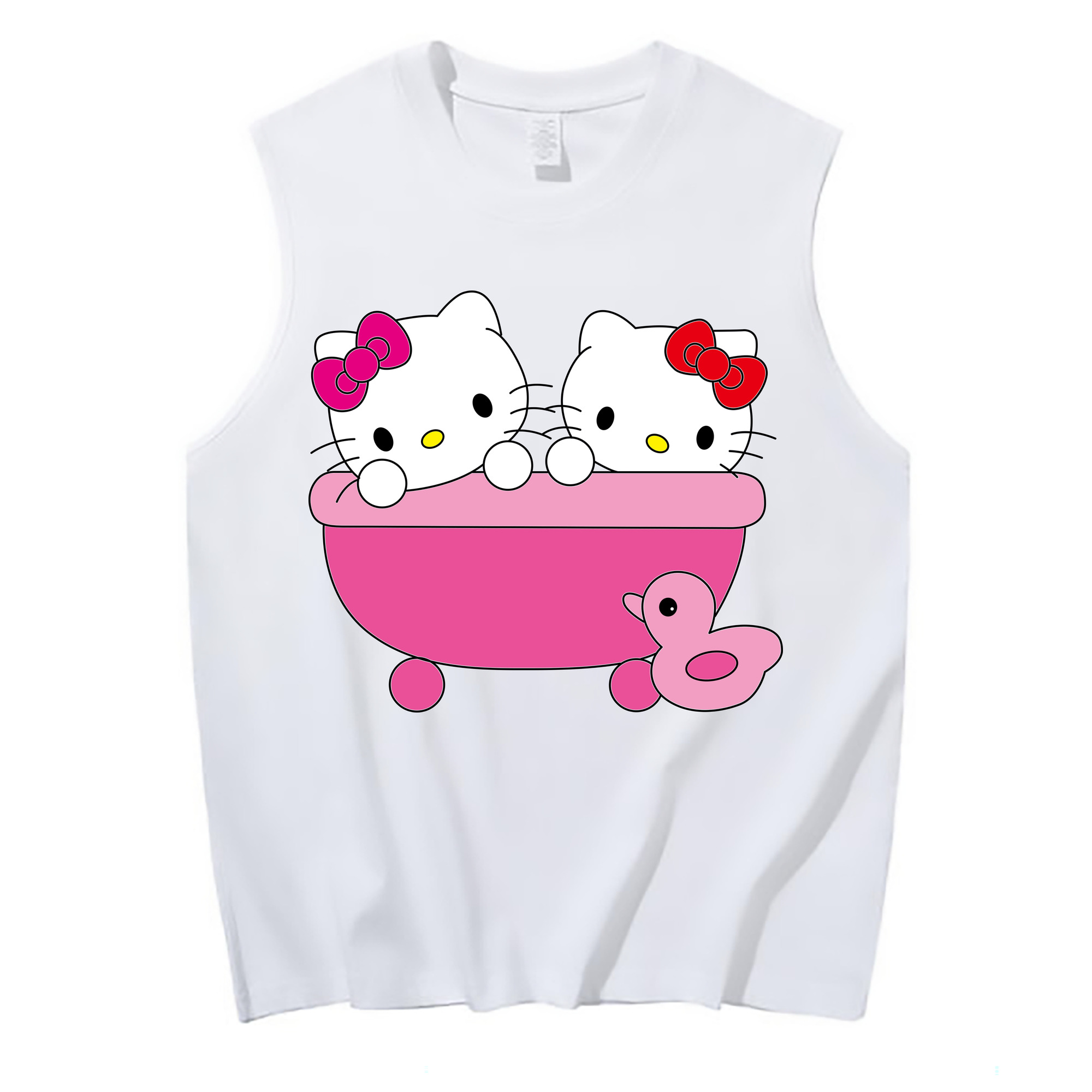 （画像用） Hello Kitty ハローキティ コットン100％タンクトップ（フロントプリント）