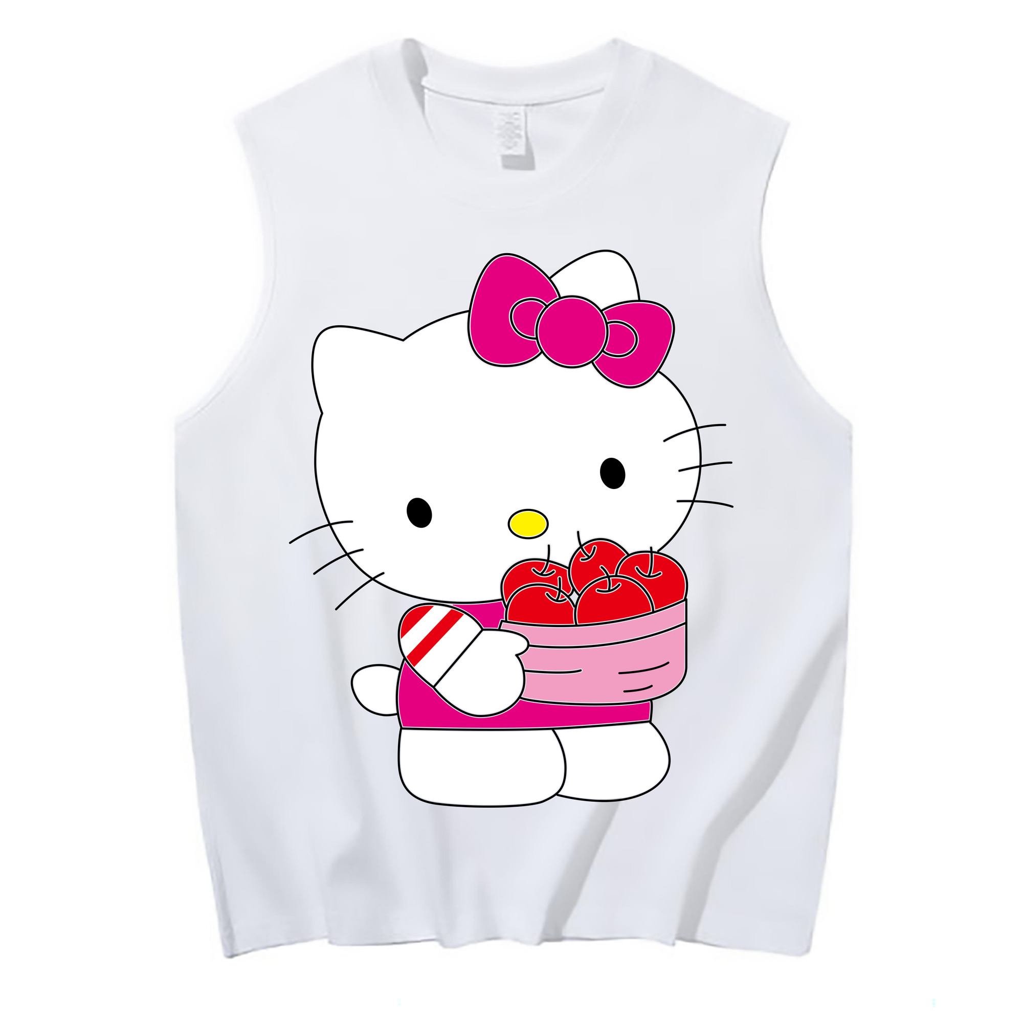 （画像用） Hello Kitty ハローキティ コットン100％タンクトップ（フロントプリント）
