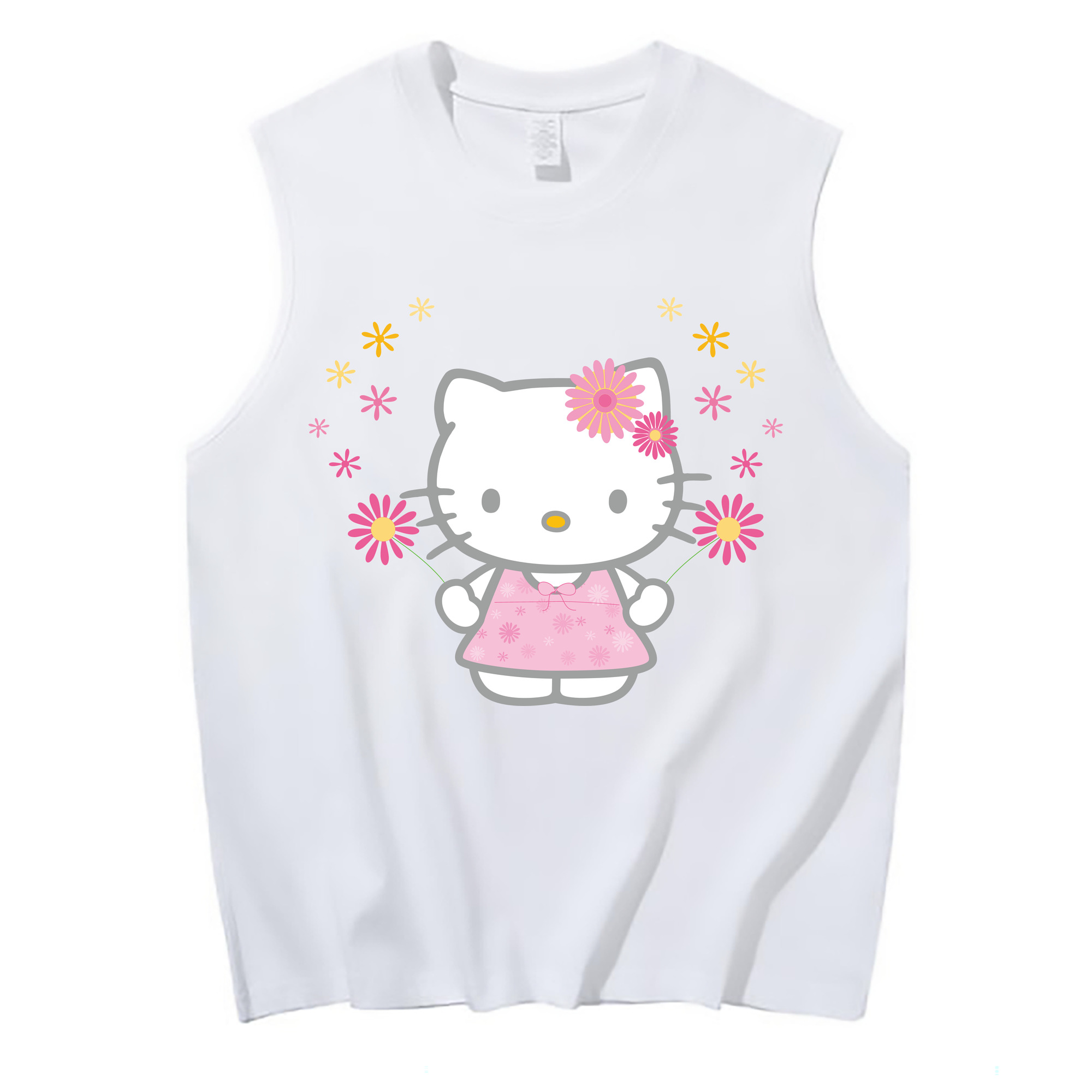 （画像用） Hello Kitty ハローキティ コットン100％タンクトップ（フロントプリント）