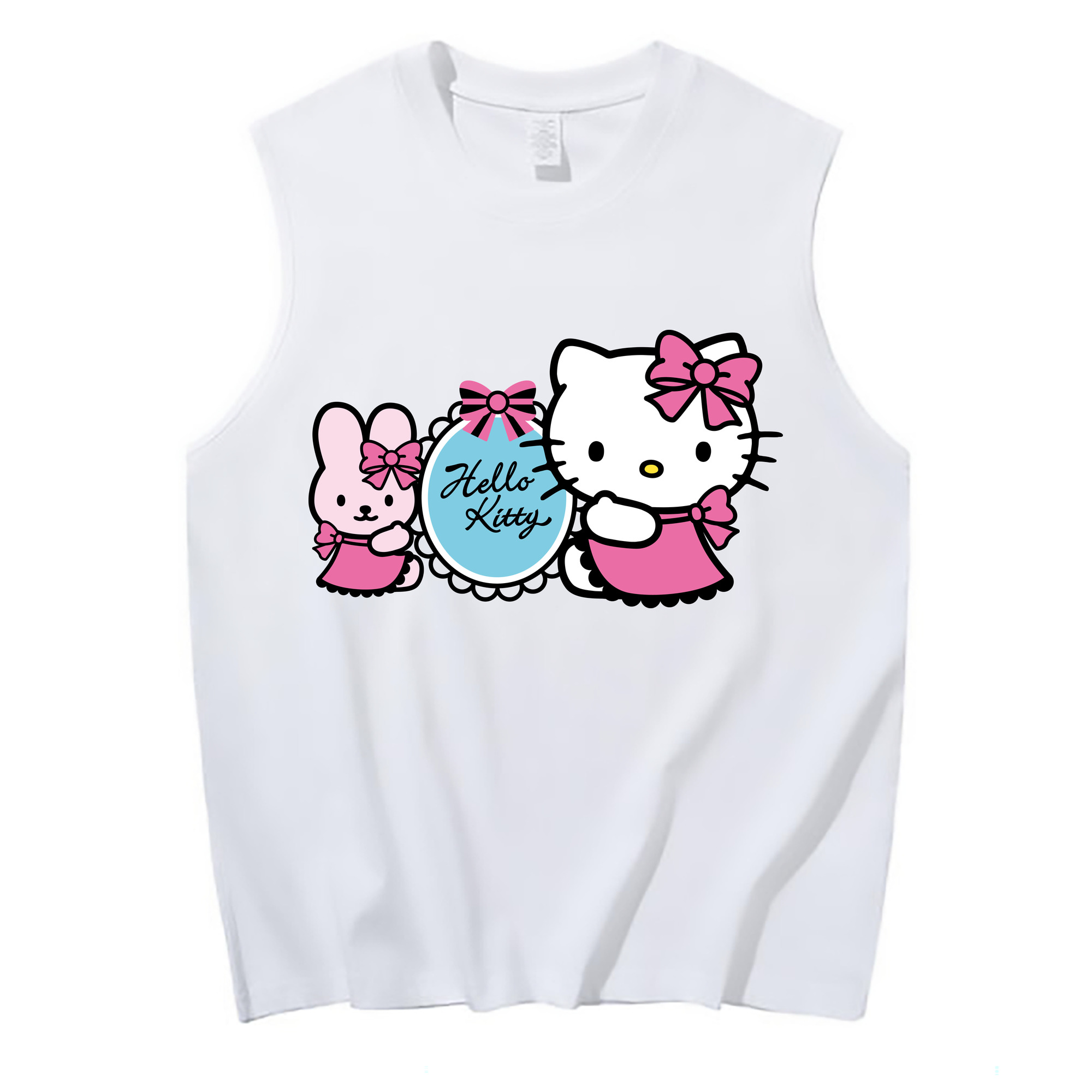 （画像用） Hello Kitty ハローキティ コットン100％タンクトップ（フロントプリント）