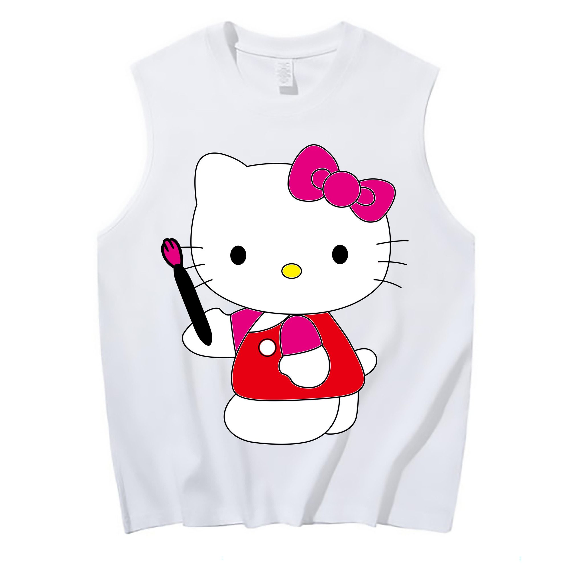 （画像用） Hello Kitty ハローキティ コットン100％タンクトップ（フロントプリント）