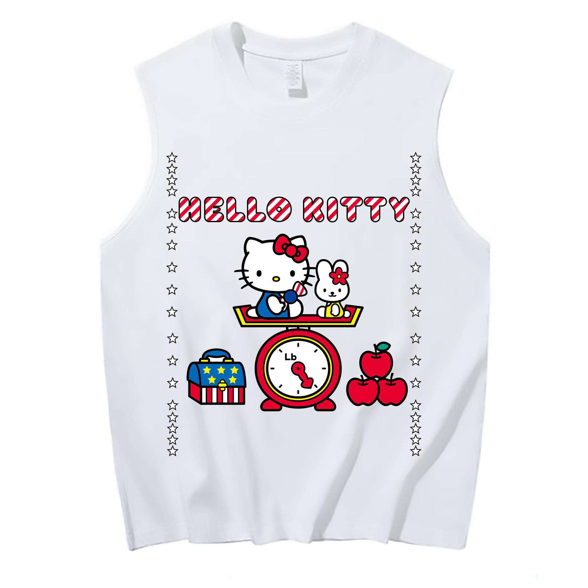 （画像用） Hello Kitty ハローキティ コットン100％タンクトップ（フロントプリント）