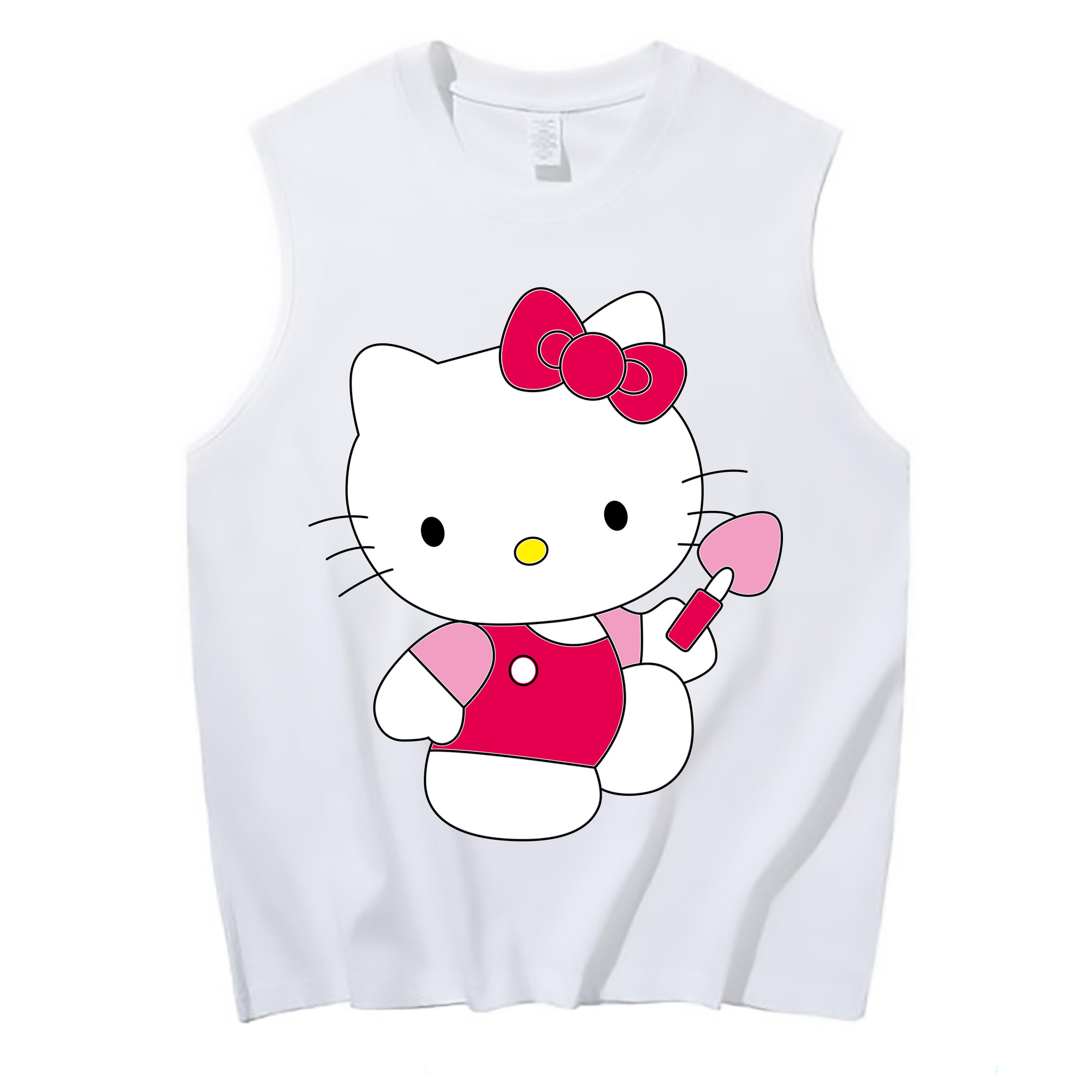 （画像用） Hello Kitty ハローキティ コットン100％タンクトップ（フロントプリント）