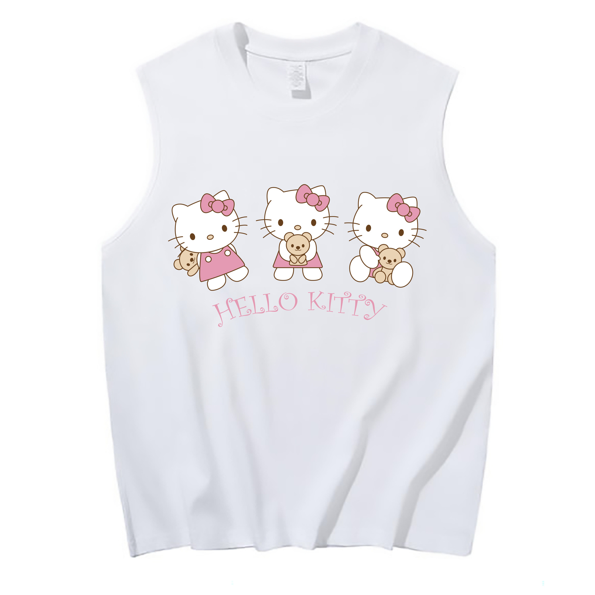 （画像用） Hello Kitty ハローキティ コットン100％タンクトップ（フロントプリント）