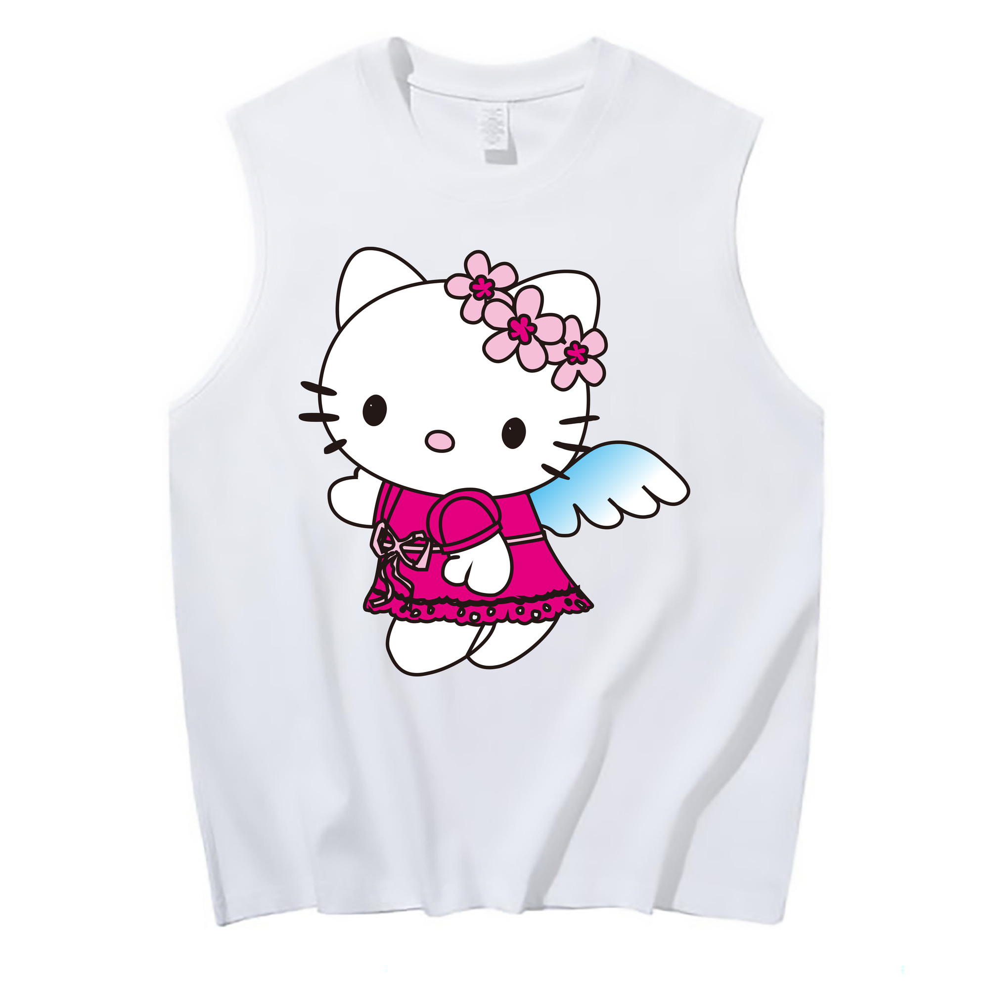（画像用） Hello Kitty ハローキティ コットン100％タンクトップ（フロントプリント）