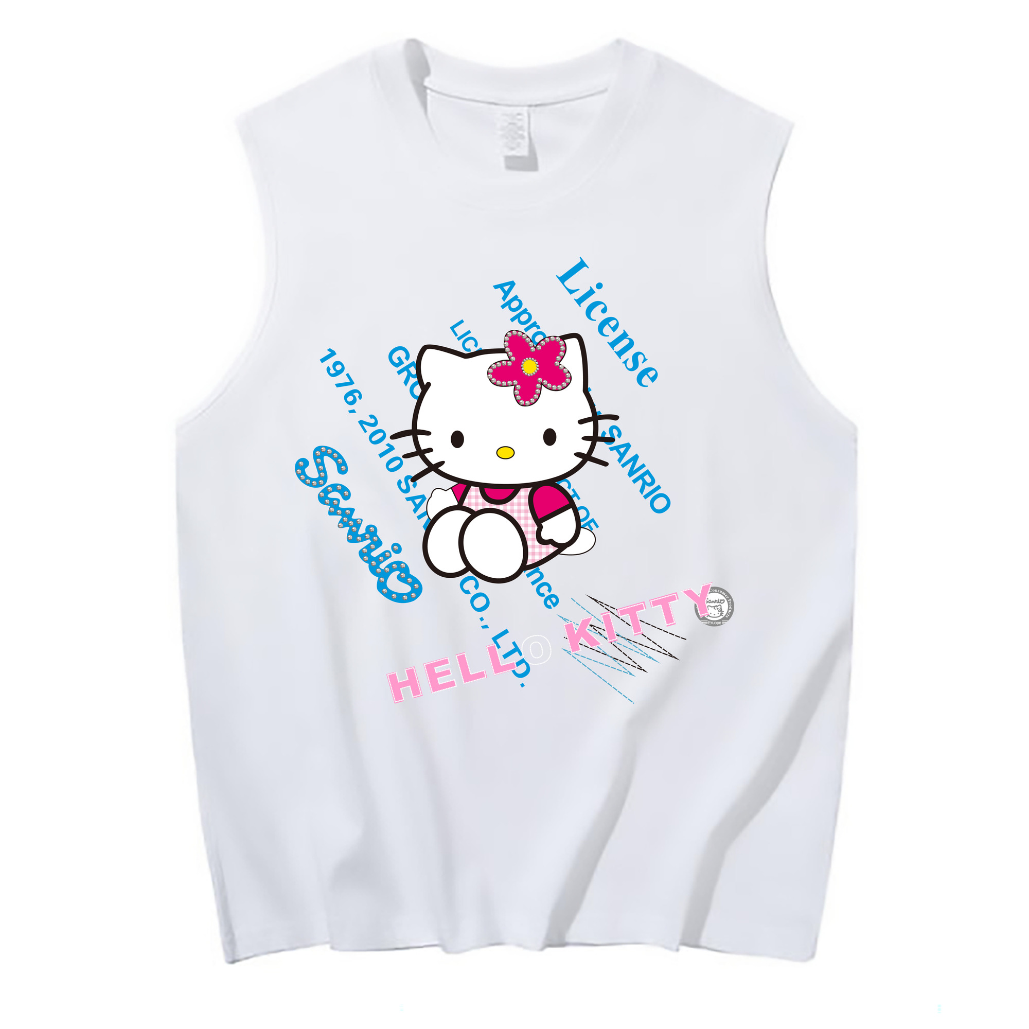 （画像用） Hello Kitty ハローキティ コットン100％タンクトップ（フロントプリント）