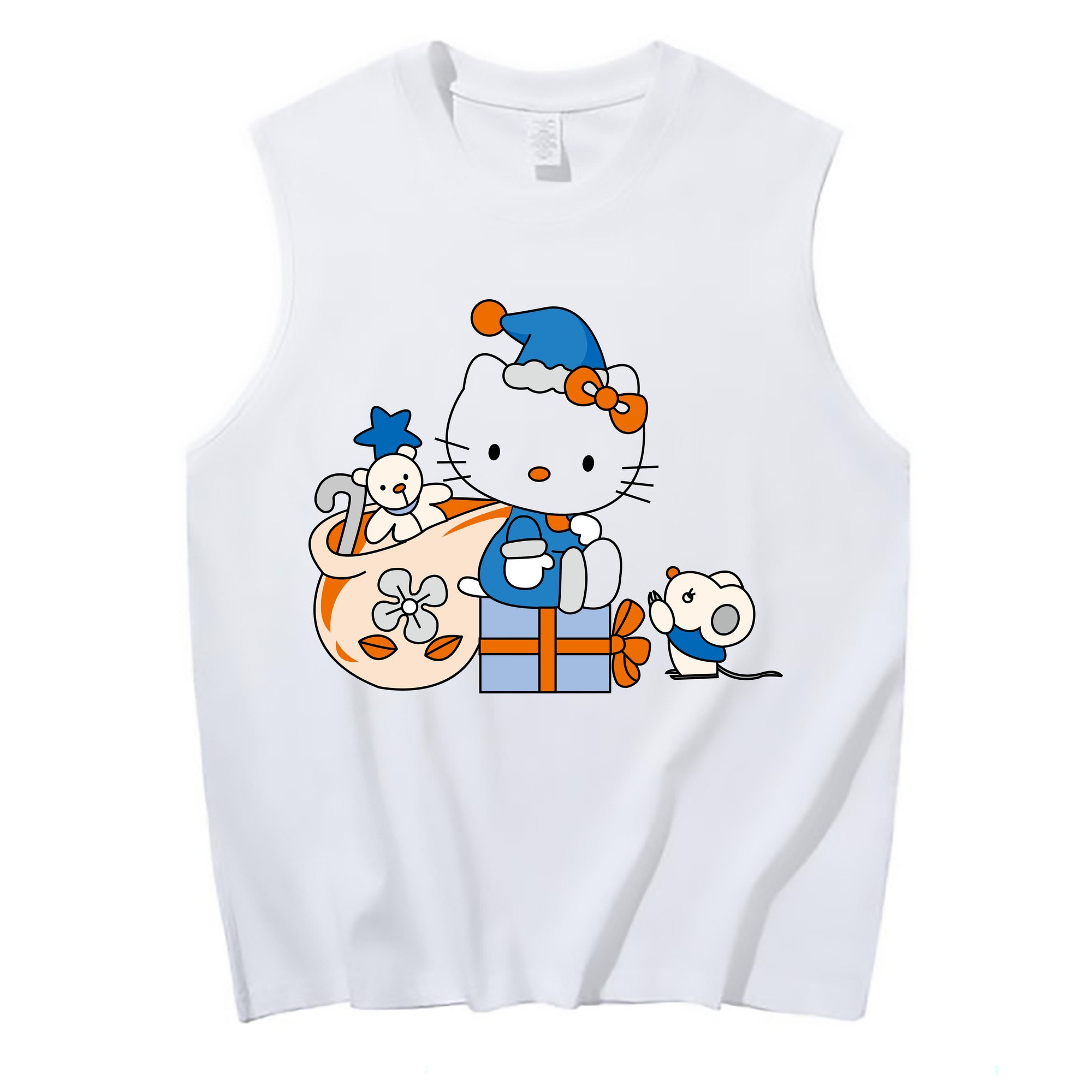 （画像用） Hello Kitty ハローキティ コットン100％タンクトップ（フロントプリント）