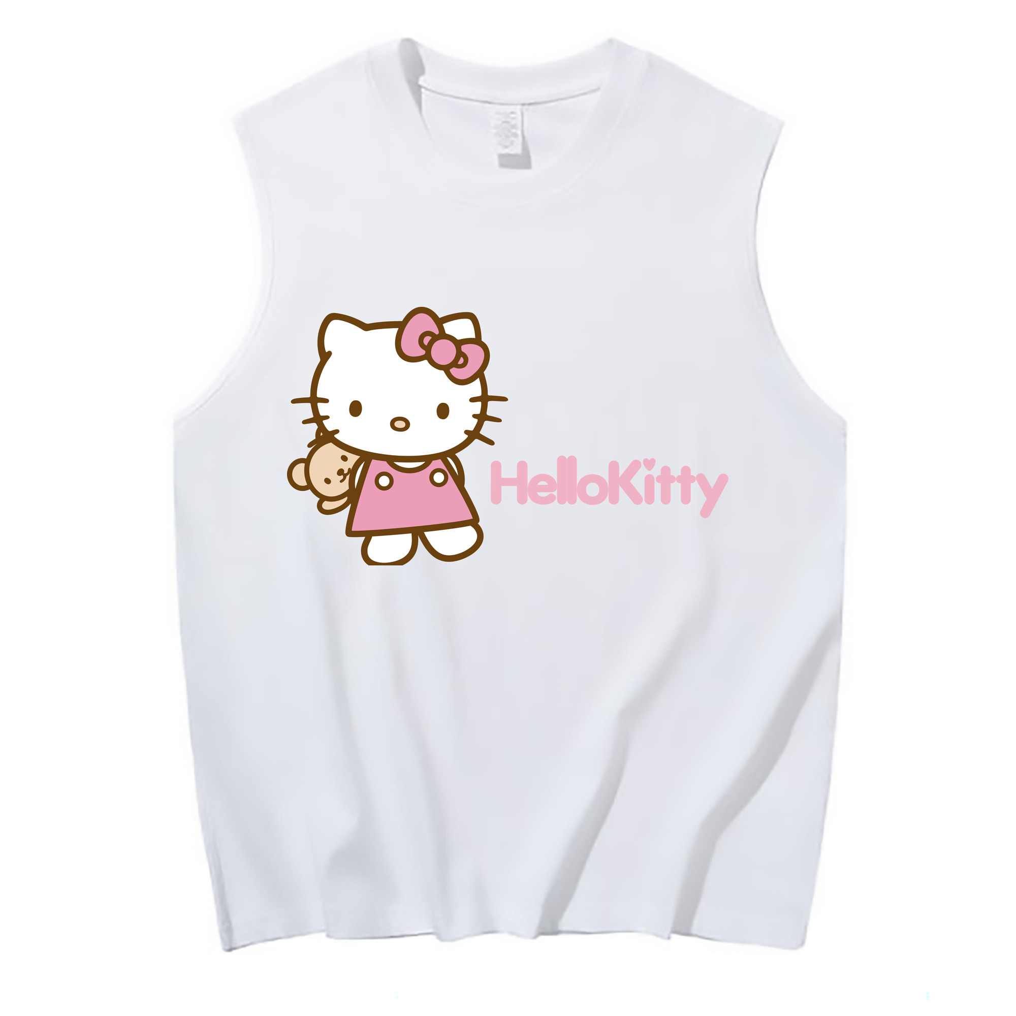 （画像用） Hello Kitty ハローキティ コットン100％タンクトップ（フロントプリント）