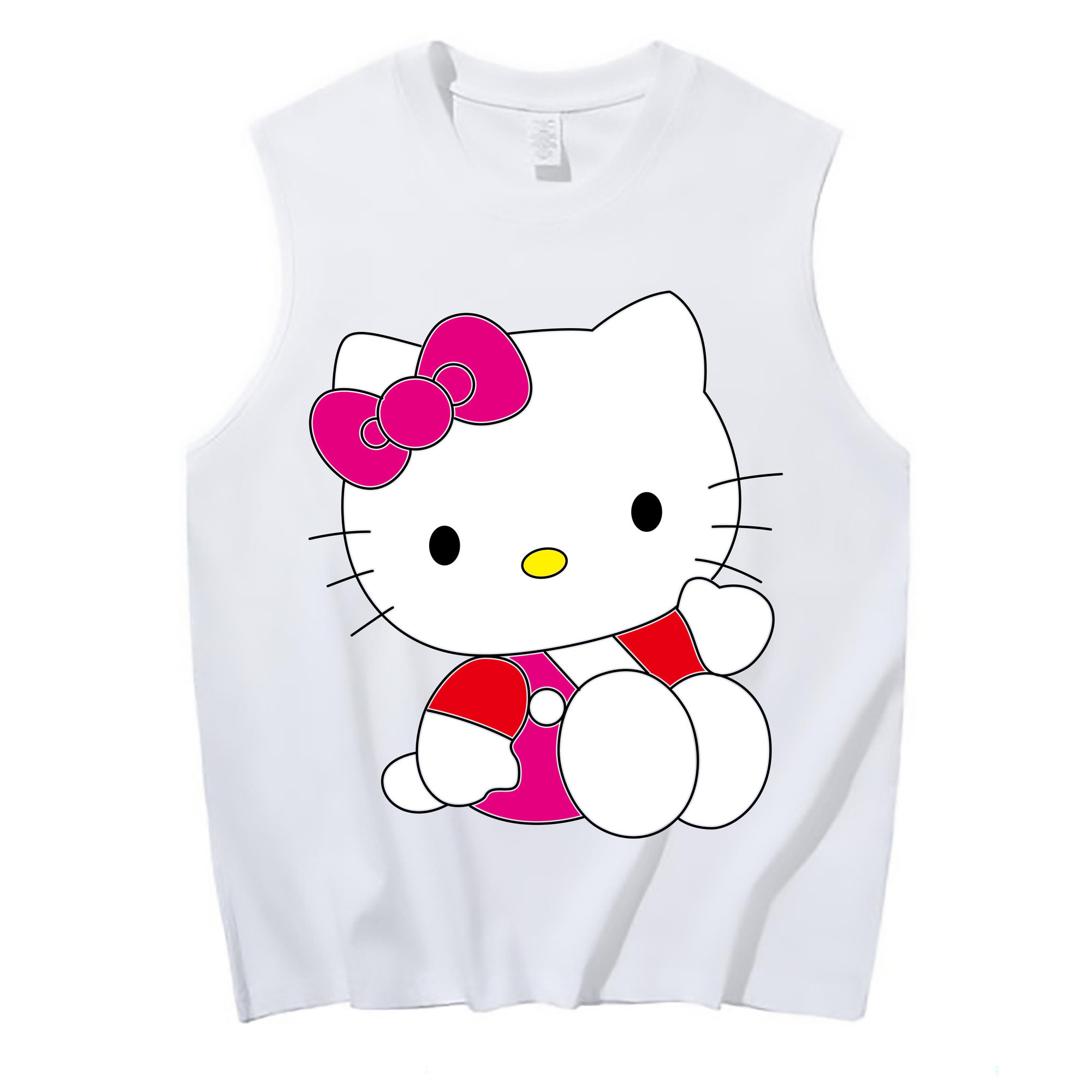 （画像用） Hello Kitty ハローキティ コットン100％タンクトップ（フロントプリント）
