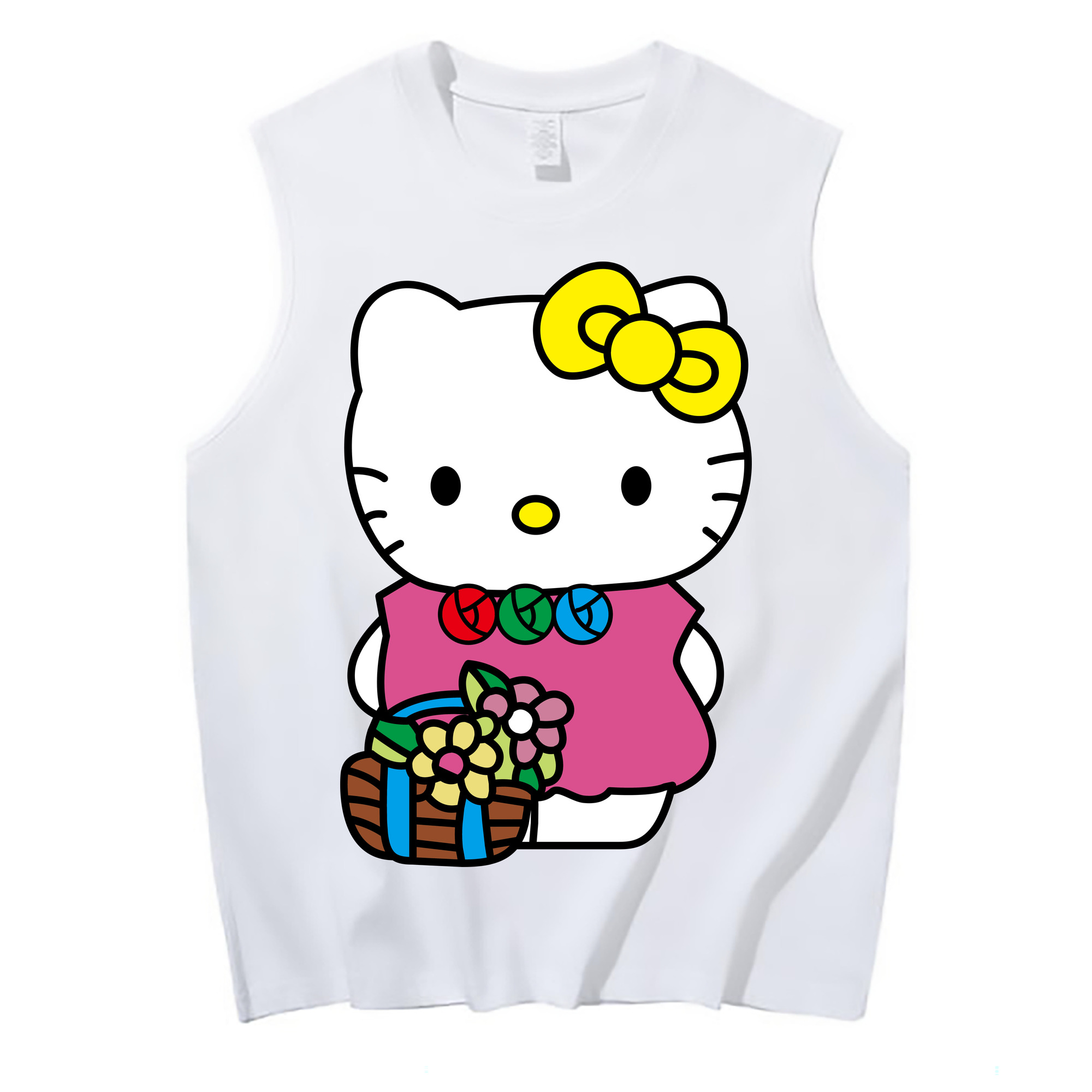 （画像用） Hello Kitty ハローキティ コットン100％タンクトップ（フロントプリント）
