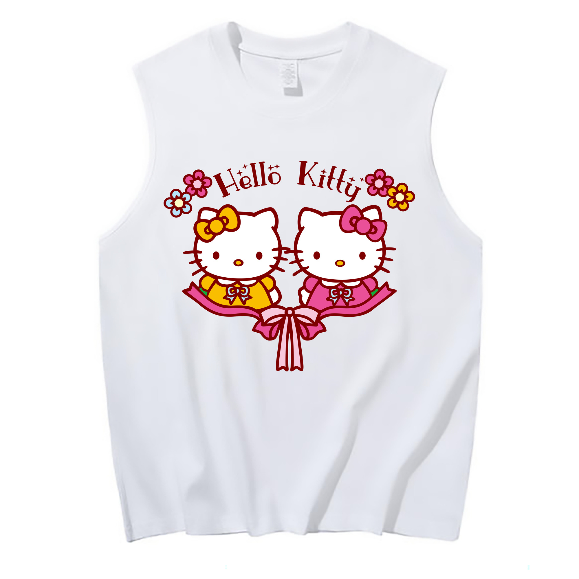 （画像用） Hello Kitty ハローキティ コットン100％タンクトップ（フロントプリント）