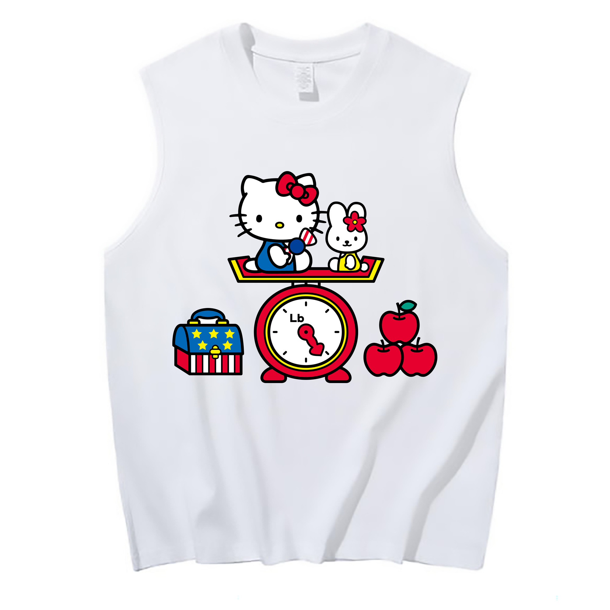 （画像用） Hello Kitty ハローキティ コットン100％タンクトップ（フロントプリント）