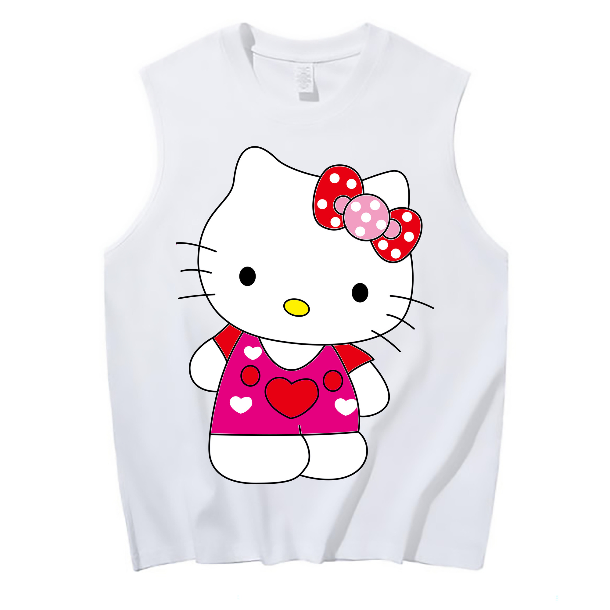（画像用） Hello Kitty ハローキティ コットン100％タンクトップ（フロントプリント）
