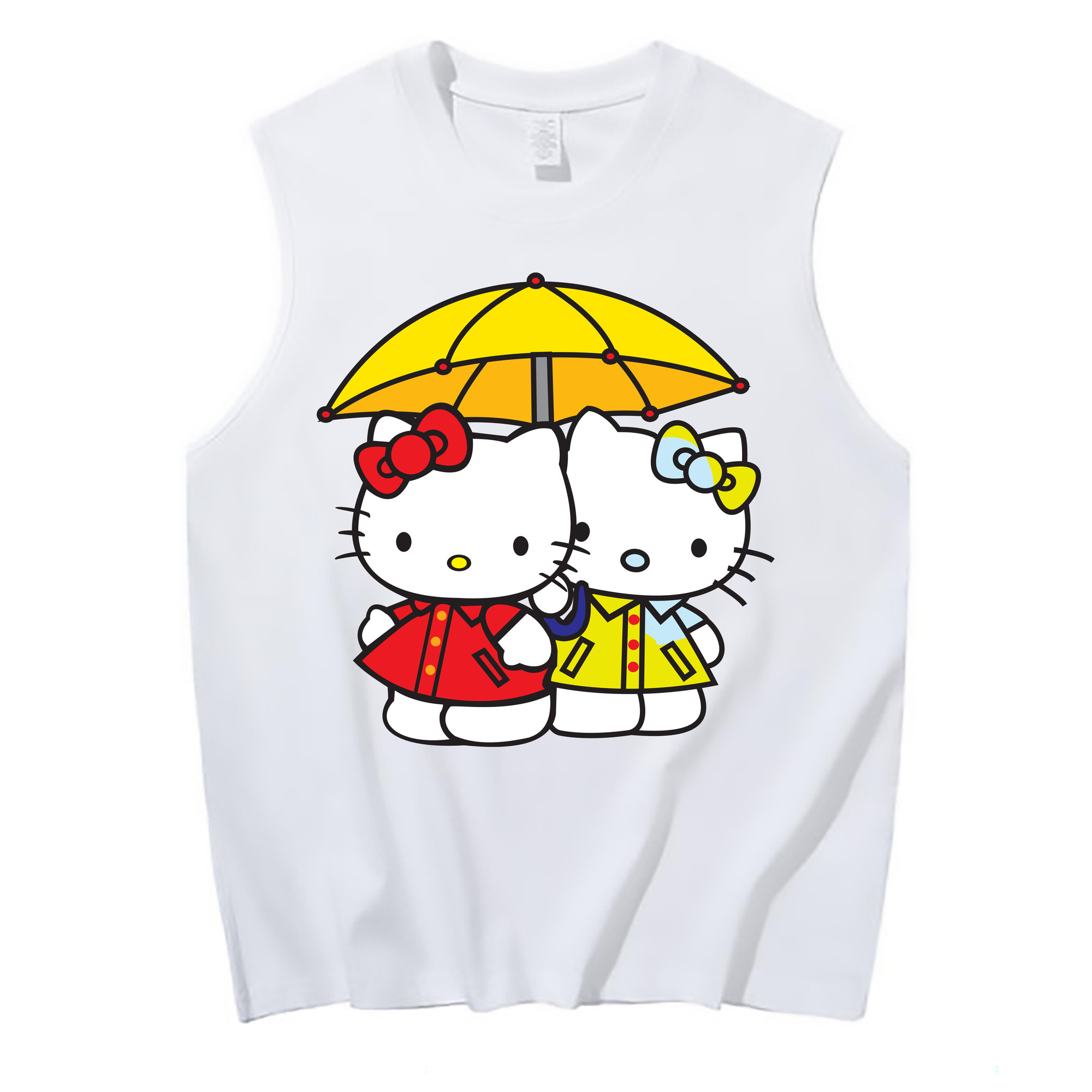 （画像用） Hello Kitty ハローキティ コットン100％タンクトップ（フロントプリント）