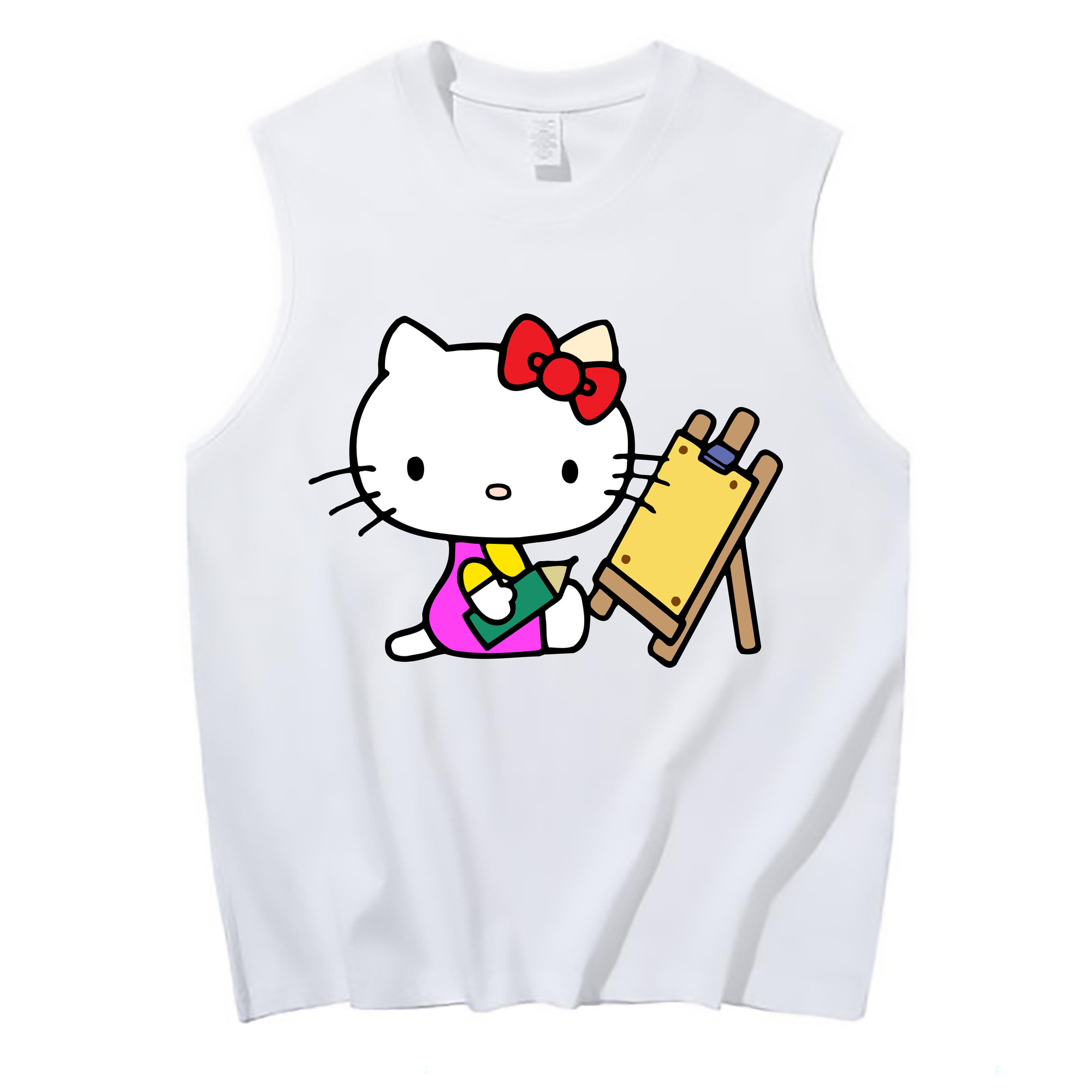 （画像用） Hello Kitty ハローキティ コットン100％タンクトップ（フロントプリント）