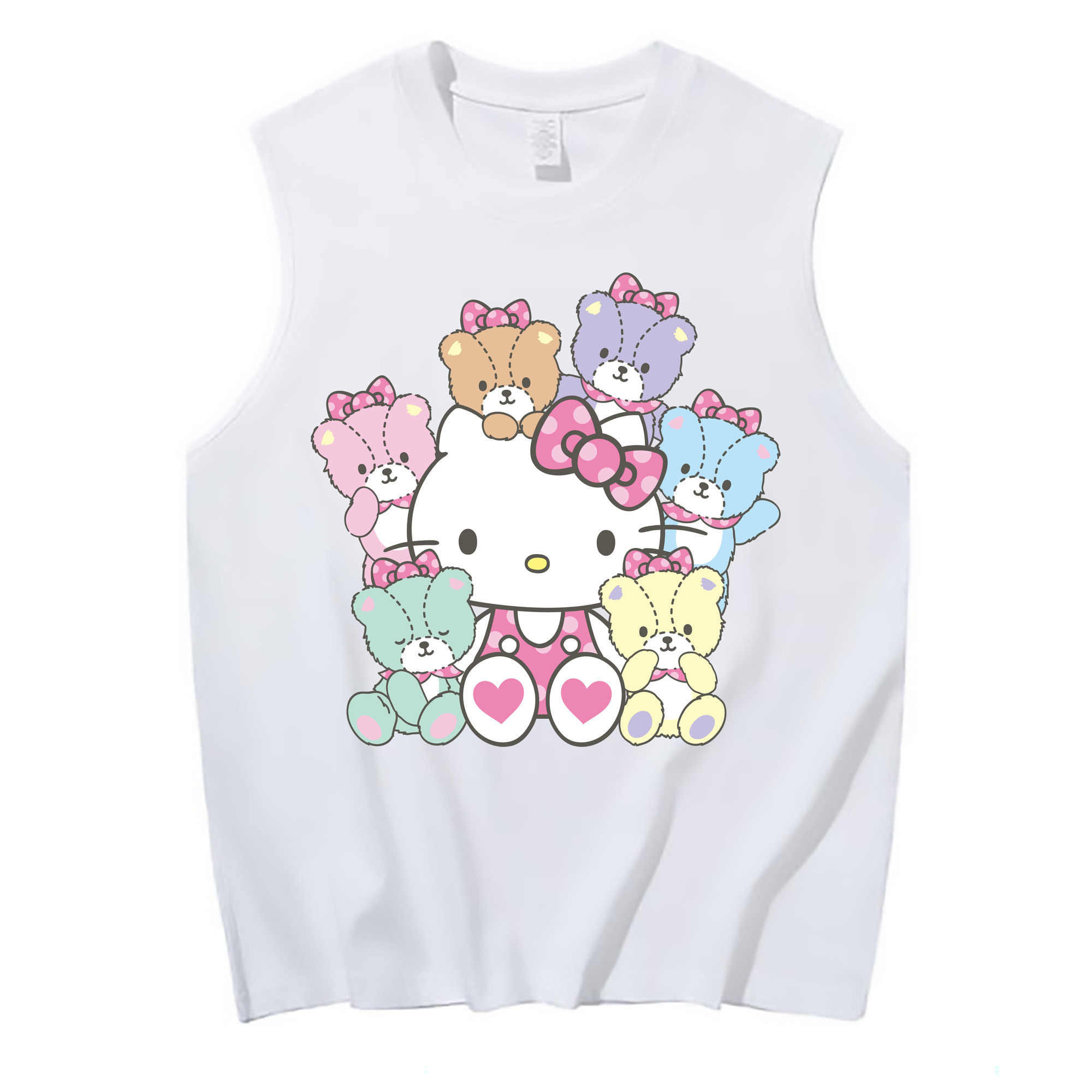 （画像用） Hello Kitty ハローキティ コットン100％タンクトップ（フロントプリント）