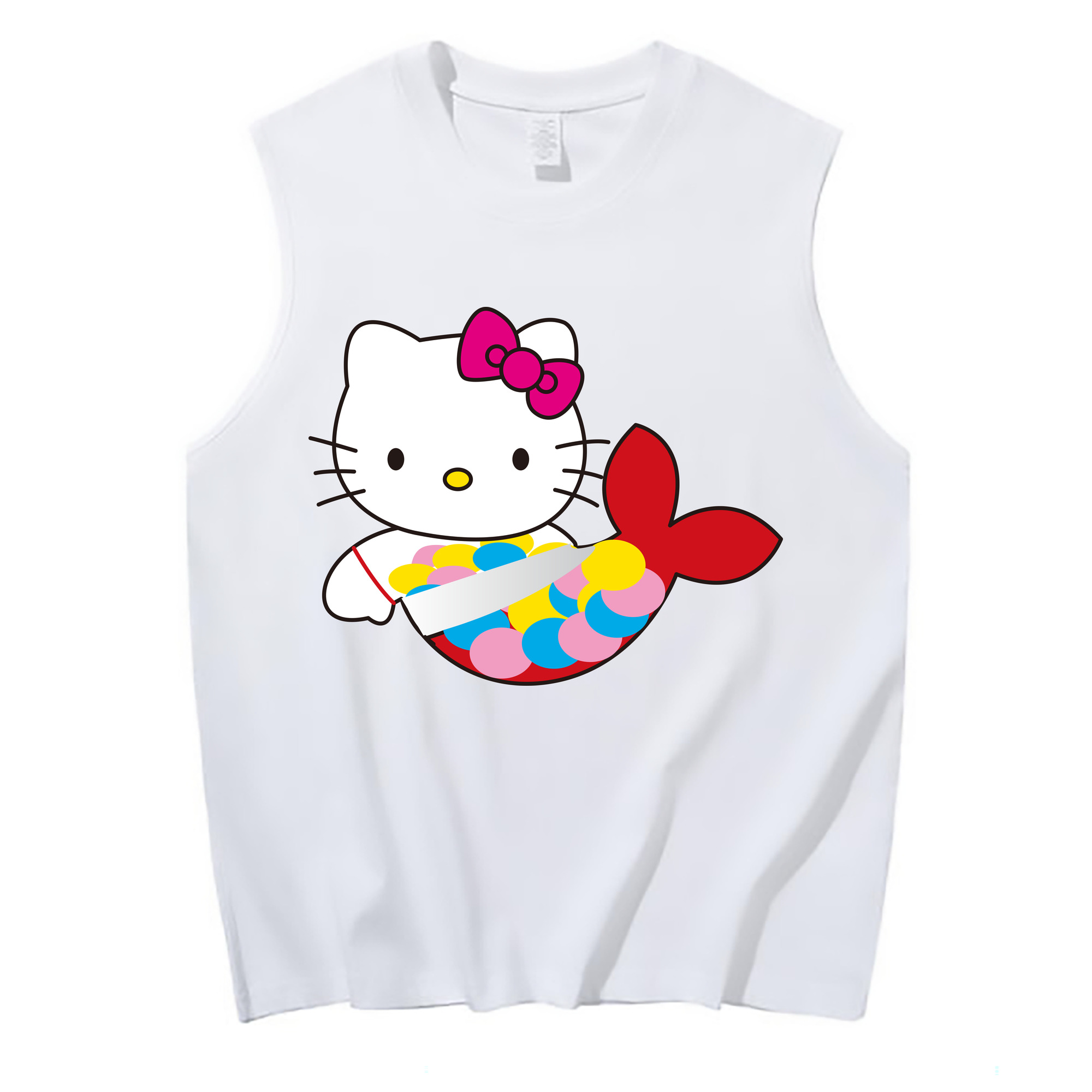 （画像用） Hello Kitty ハローキティ コットン100％タンクトップ（フロントプリント）