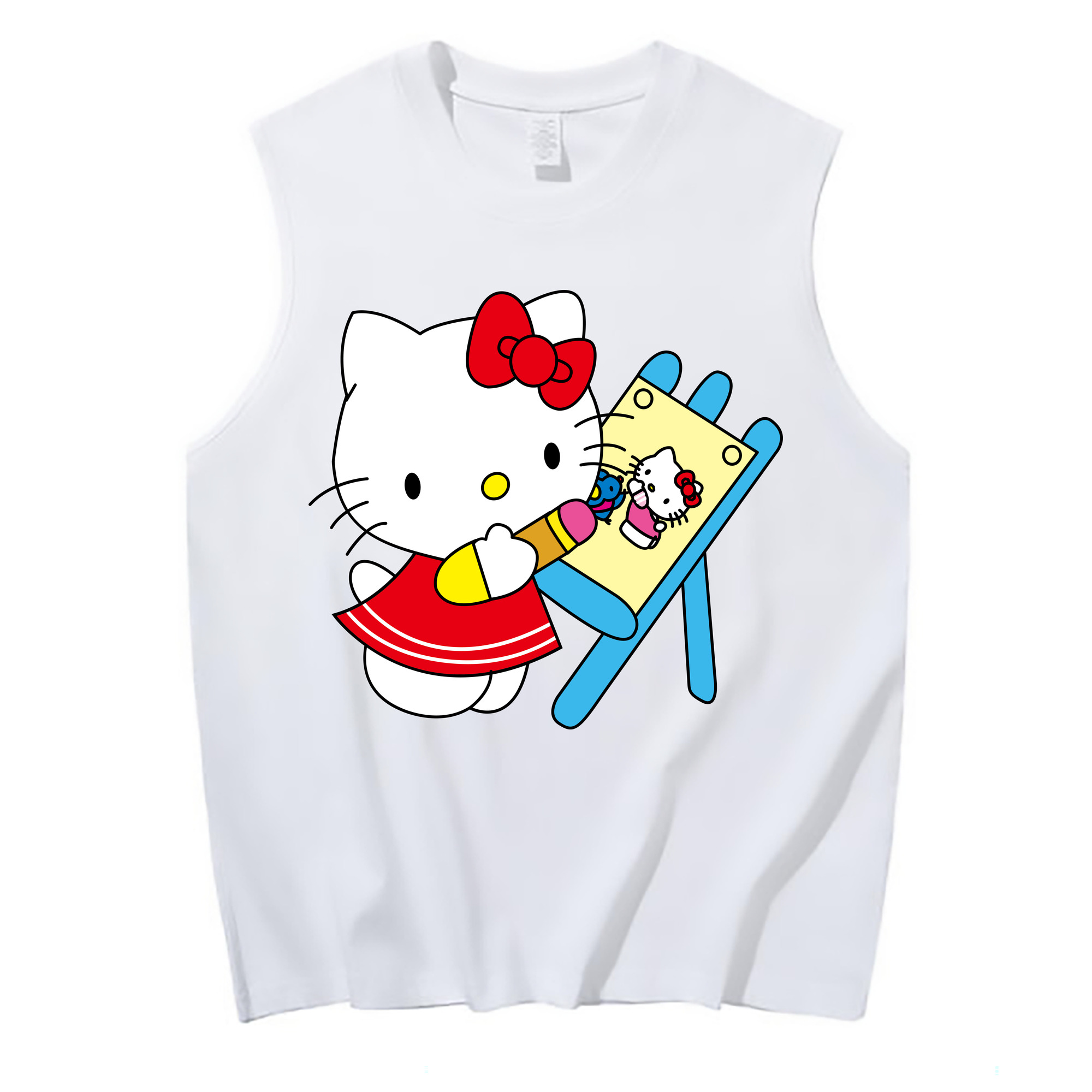 （画像用） Hello Kitty ハローキティ コットン100％タンクトップ（フロントプリント）