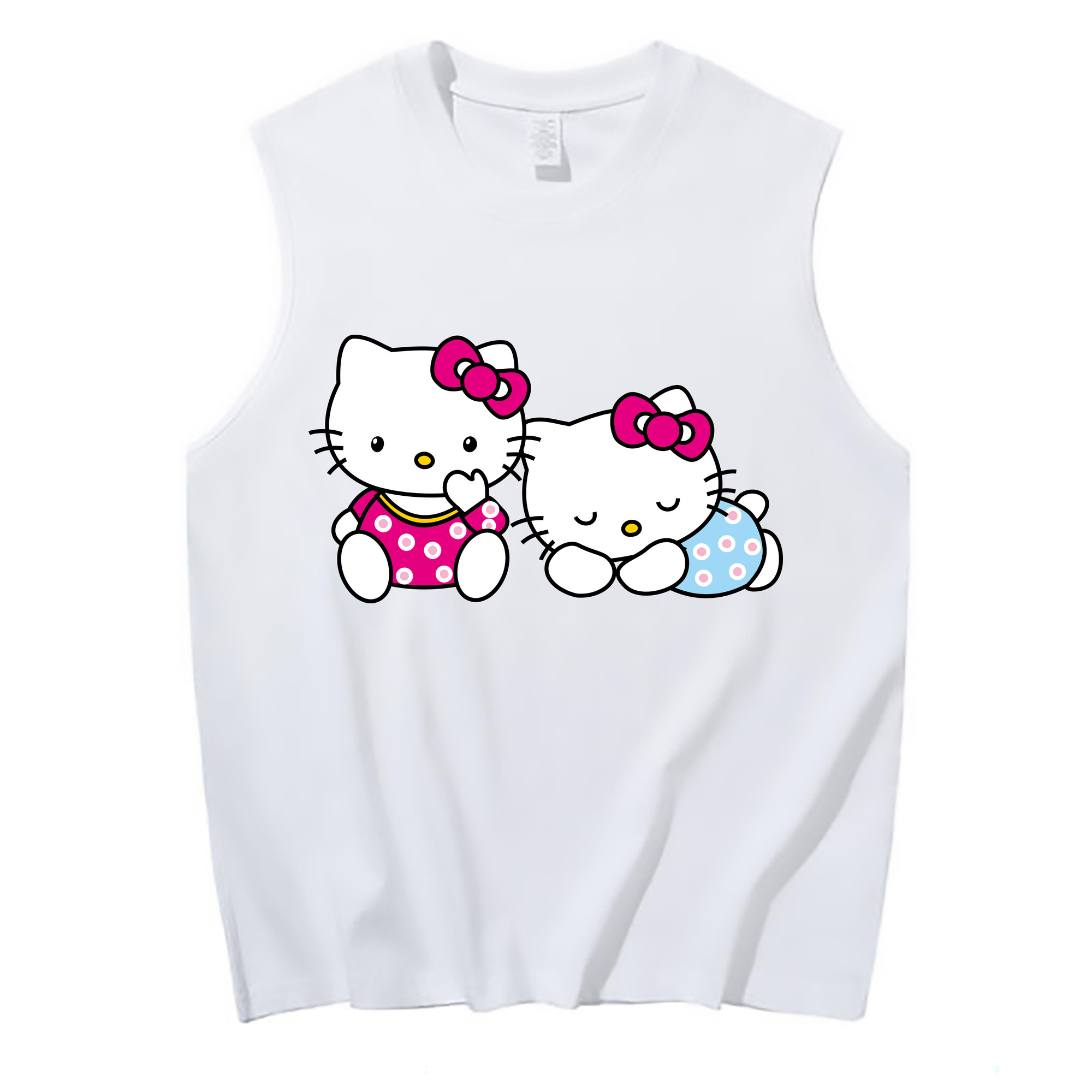 （画像用） Hello Kitty ハローキティ コットン100％タンクトップ（フロントプリント）