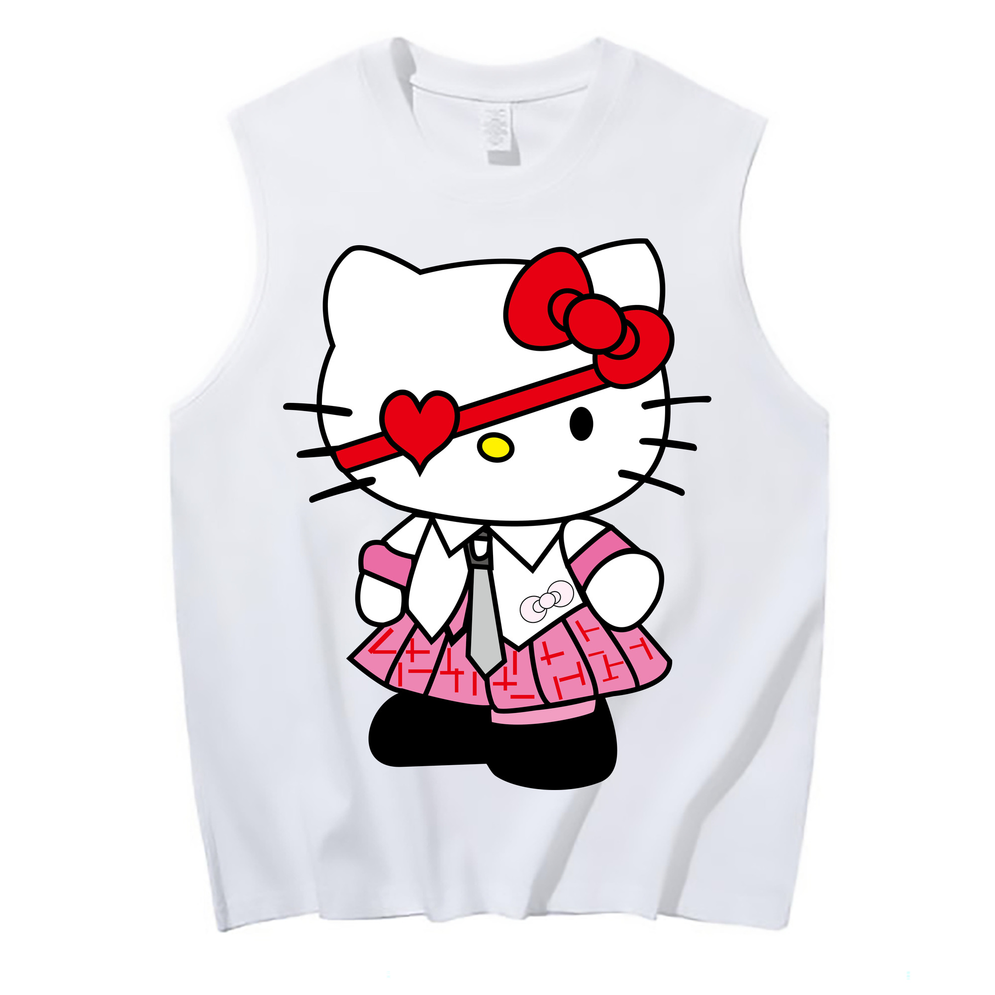 （画像用） Hello Kitty ハローキティ コットン100％タンクトップ（フロントプリント）