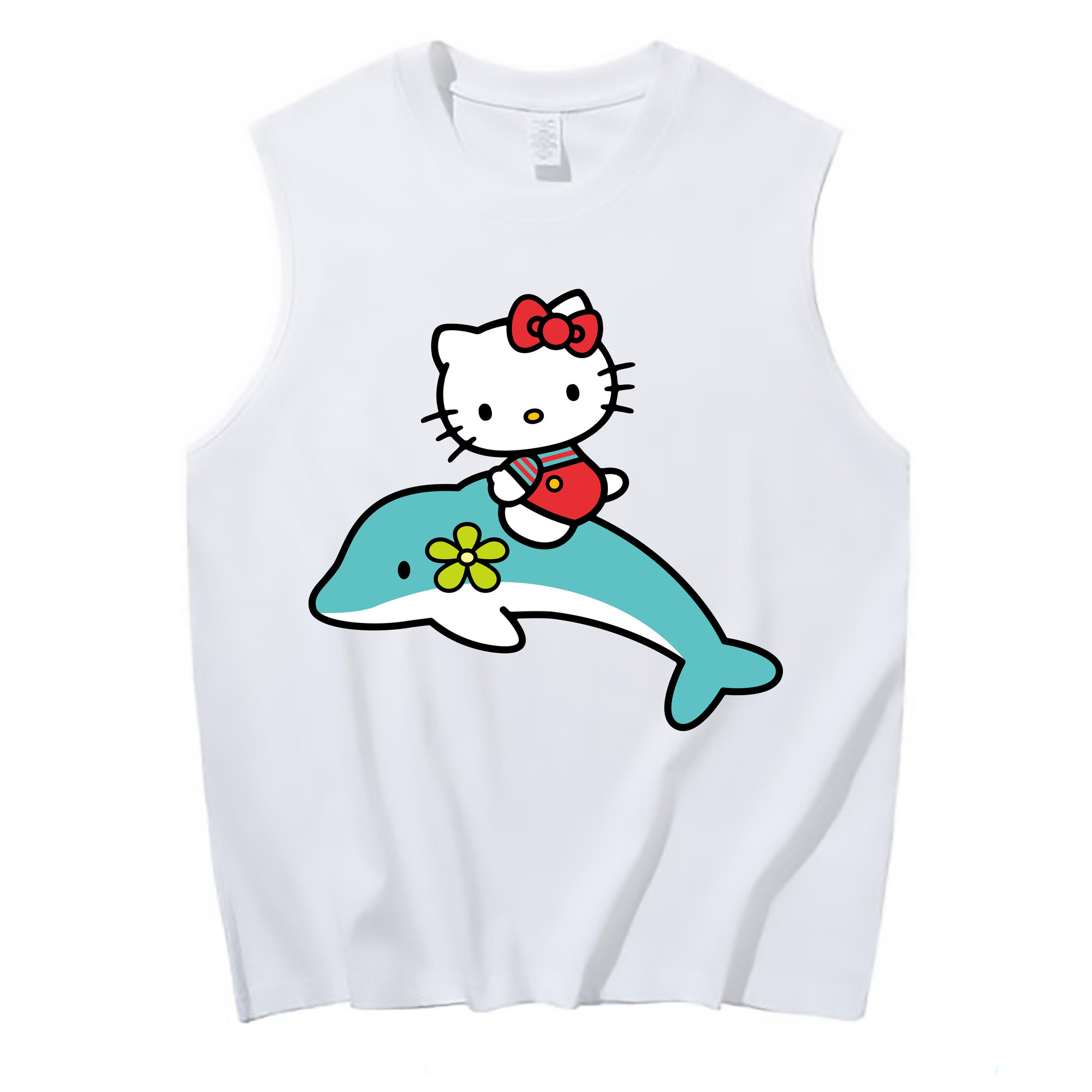 （画像用） Hello Kitty ハローキティ コットン100％タンクトップ（フロントプリント）