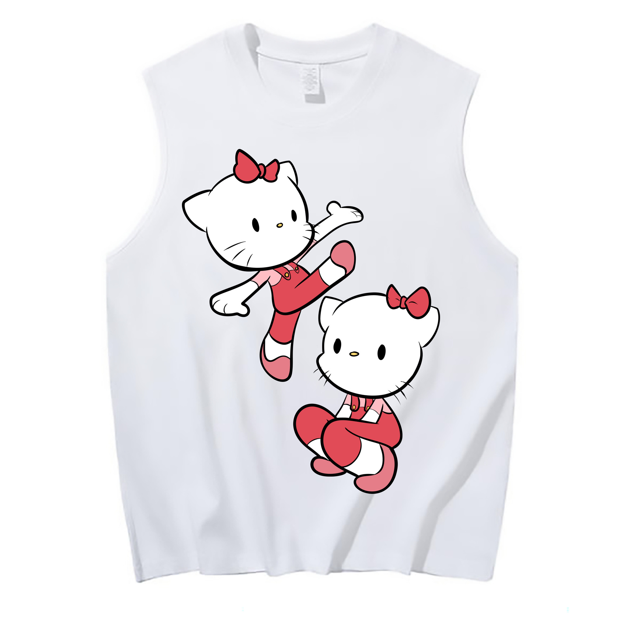 （画像用） Hello Kitty ハローキティ コットン100％タンクトップ（フロントプリント）