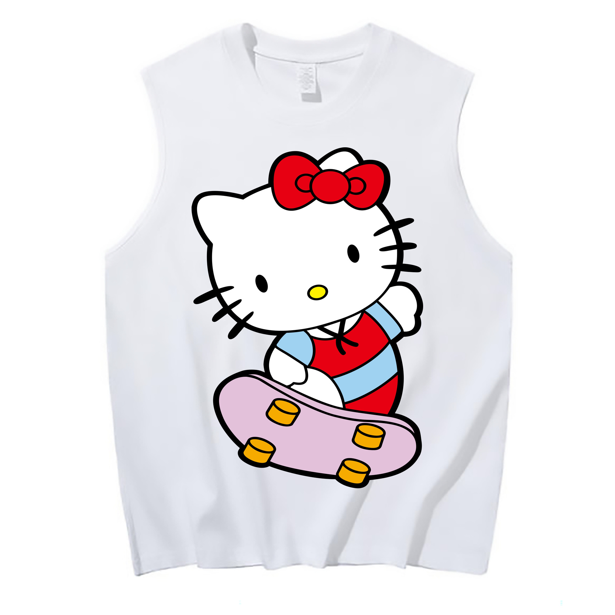 （画像用） Hello Kitty ハローキティ コットン100％タンクトップ（フロントプリント）