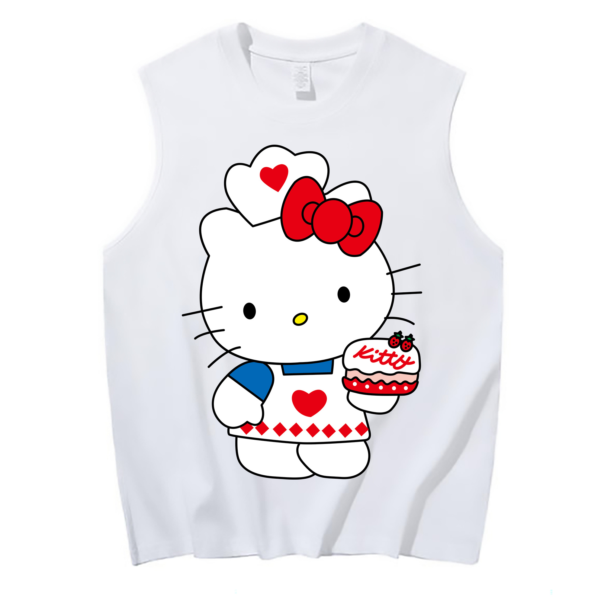 （画像用） Hello Kitty ハローキティ コットン100％タンクトップ（フロントプリント）