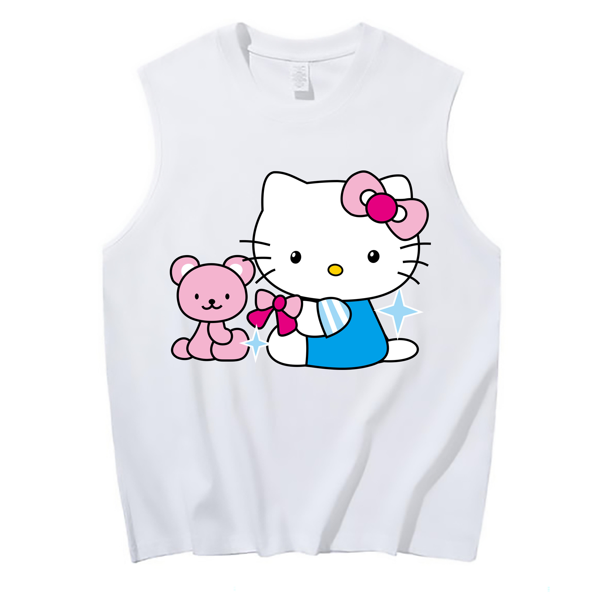 （画像用） Hello Kitty ハローキティ コットン100％タンクトップ（フロントプリント）