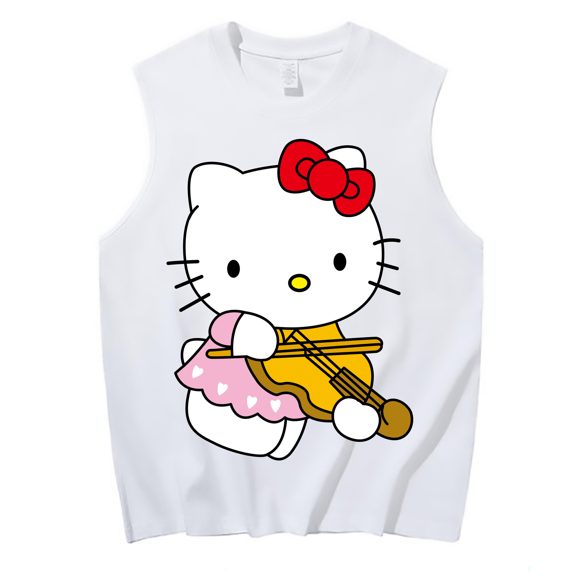 （画像用） Hello Kitty ハローキティ コットン100％タンクトップ（フロントプリント）
