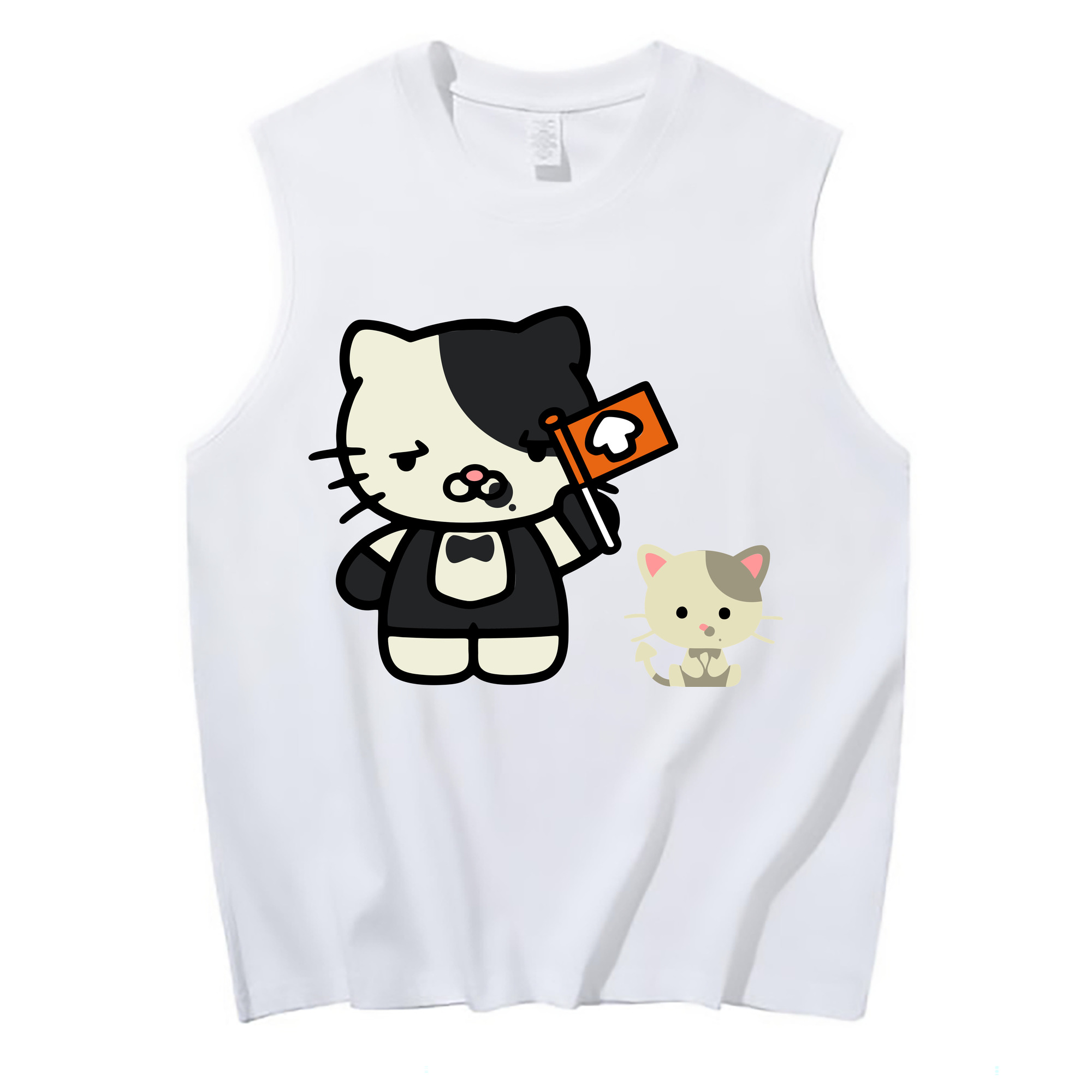 （画像用） Hello Kitty ハローキティ コットン100％タンクトップ（フロントプリント）