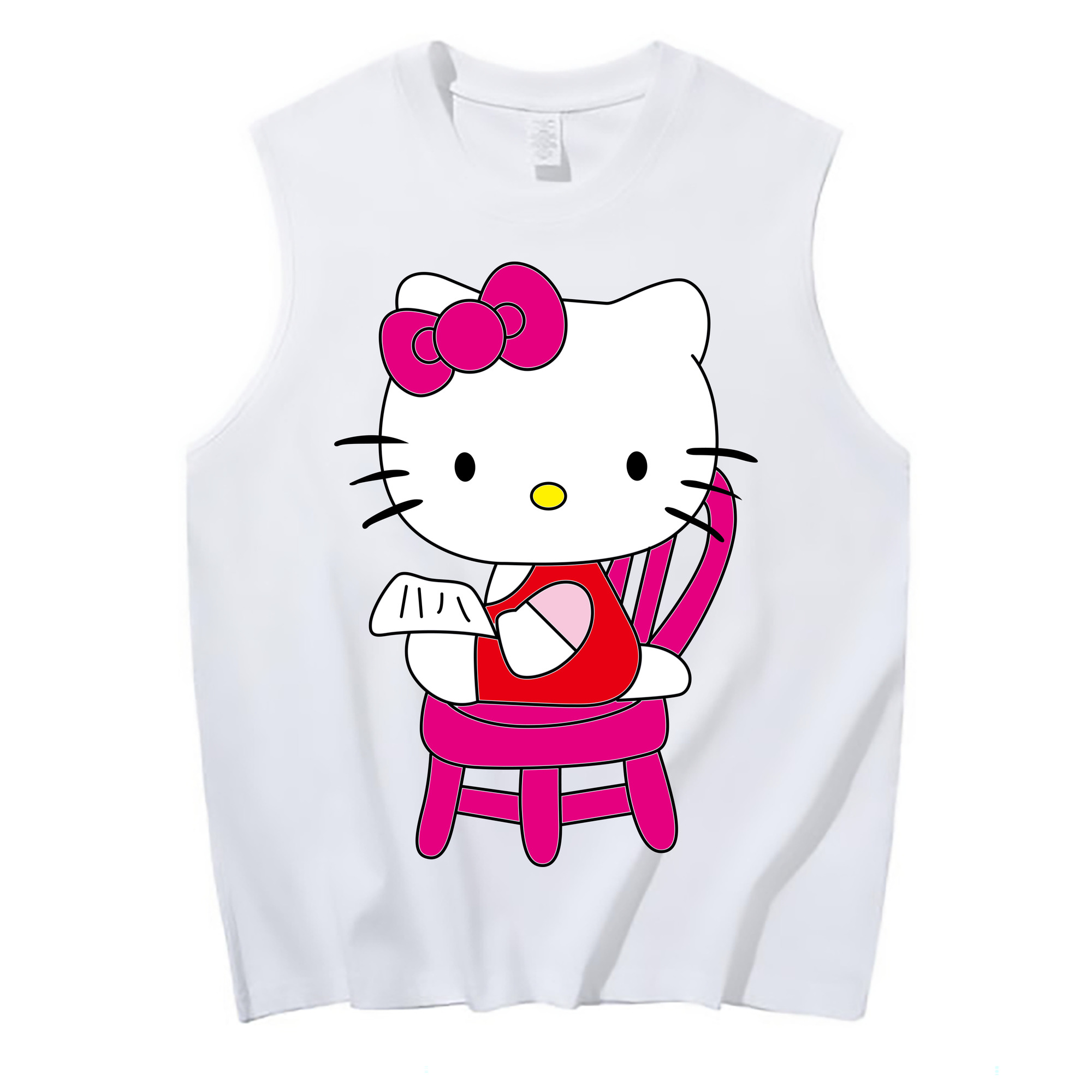 （画像用） Hello Kitty ハローキティ コットン100％タンクトップ（フロントプリント）
