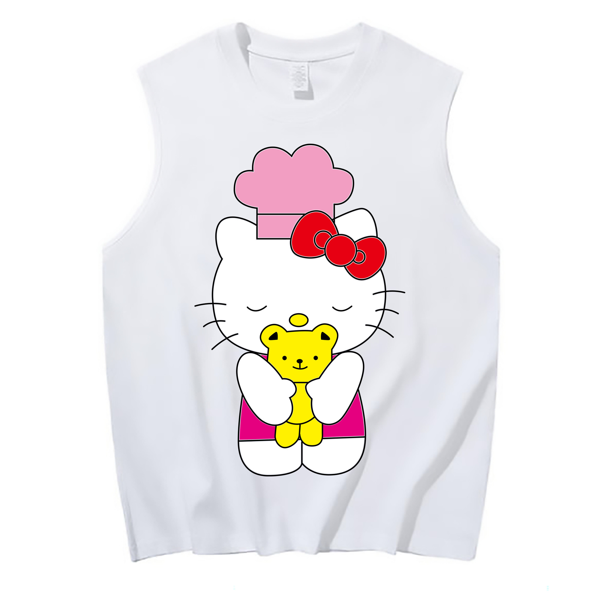 （画像用） Hello Kitty ハローキティ コットン100％タンクトップ（フロントプリント）