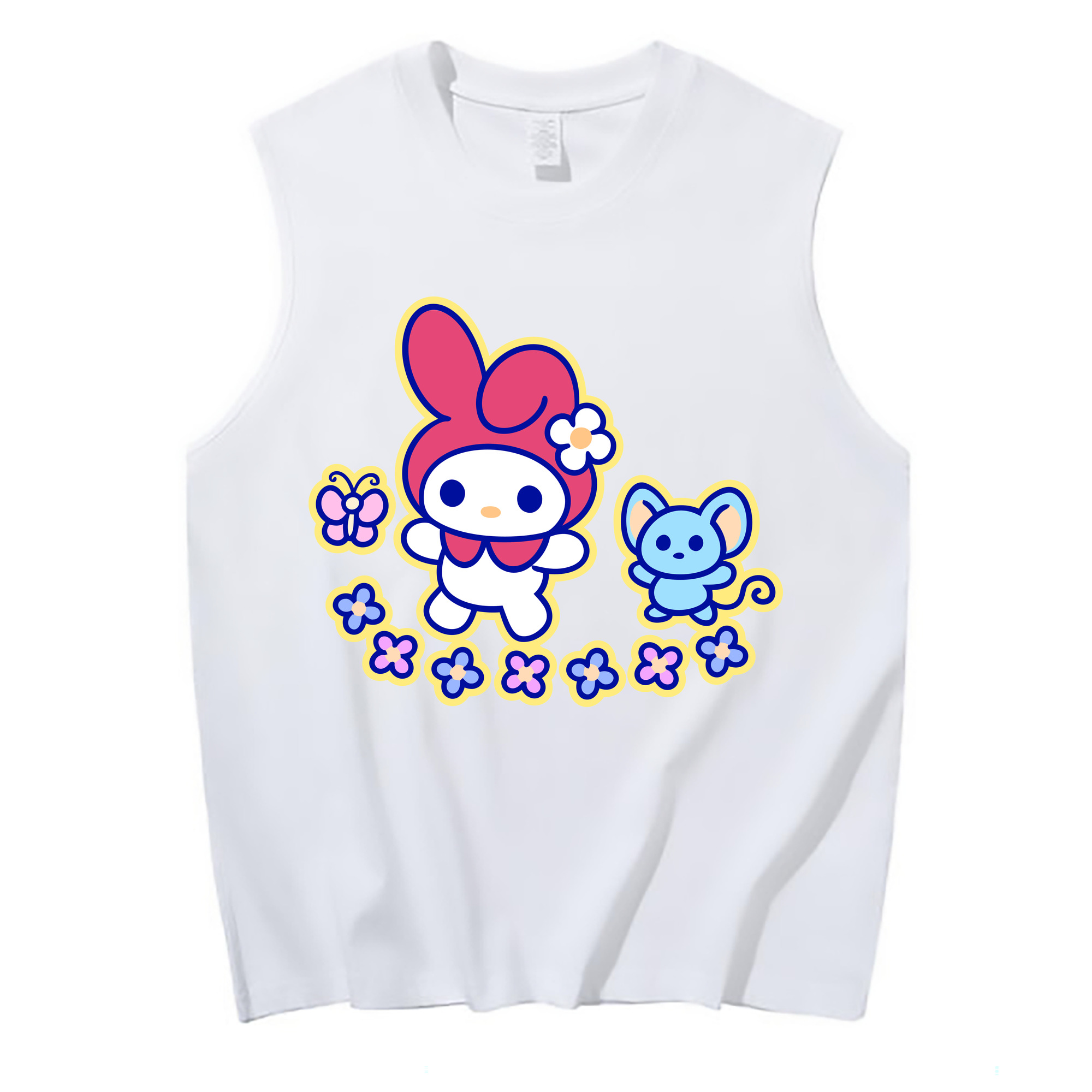 （画像用） Hello Kitty ハローキティ コットン100％タンクトップ（フロントプリント）