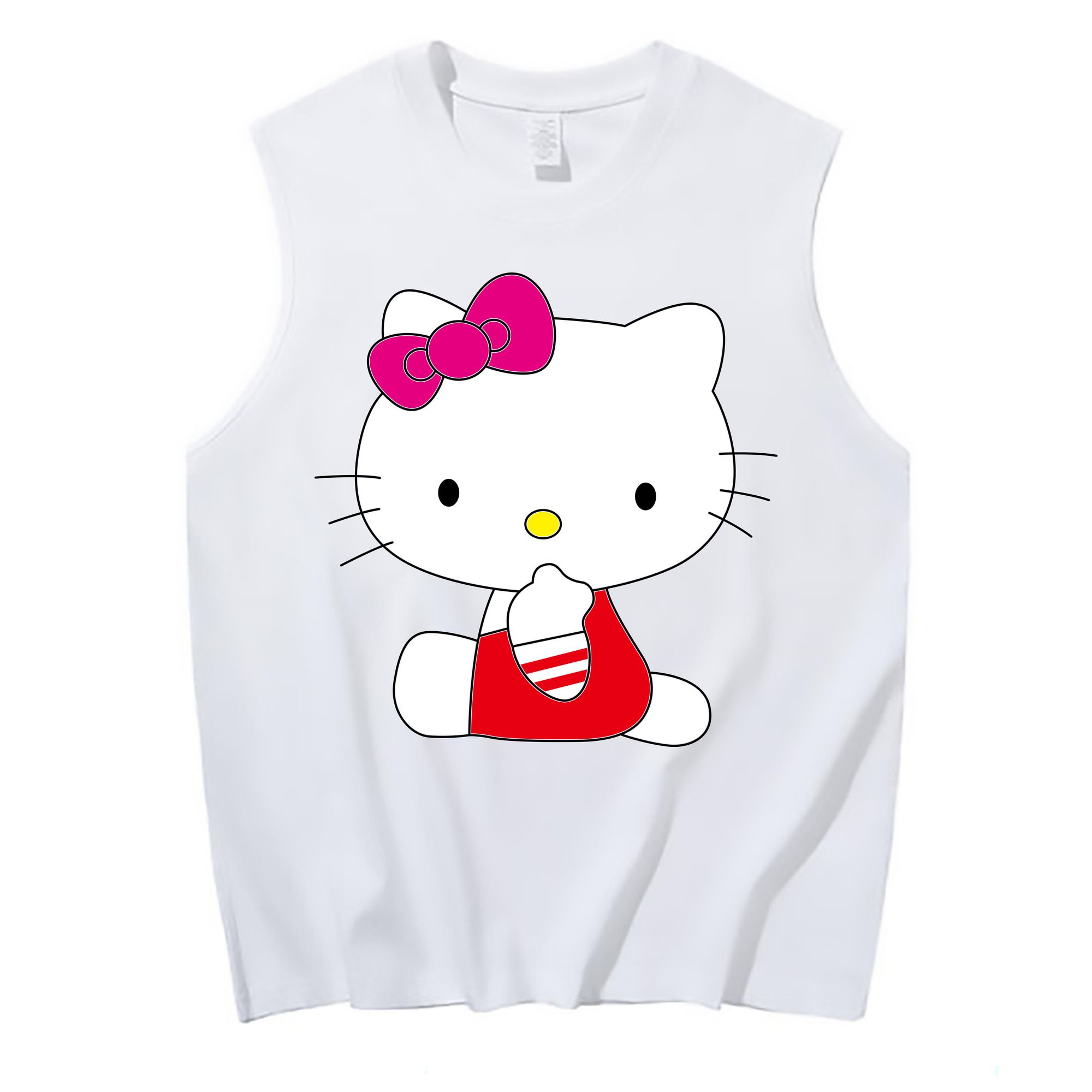 （画像用） Hello Kitty ハローキティ コットン100％タンクトップ（フロントプリント）