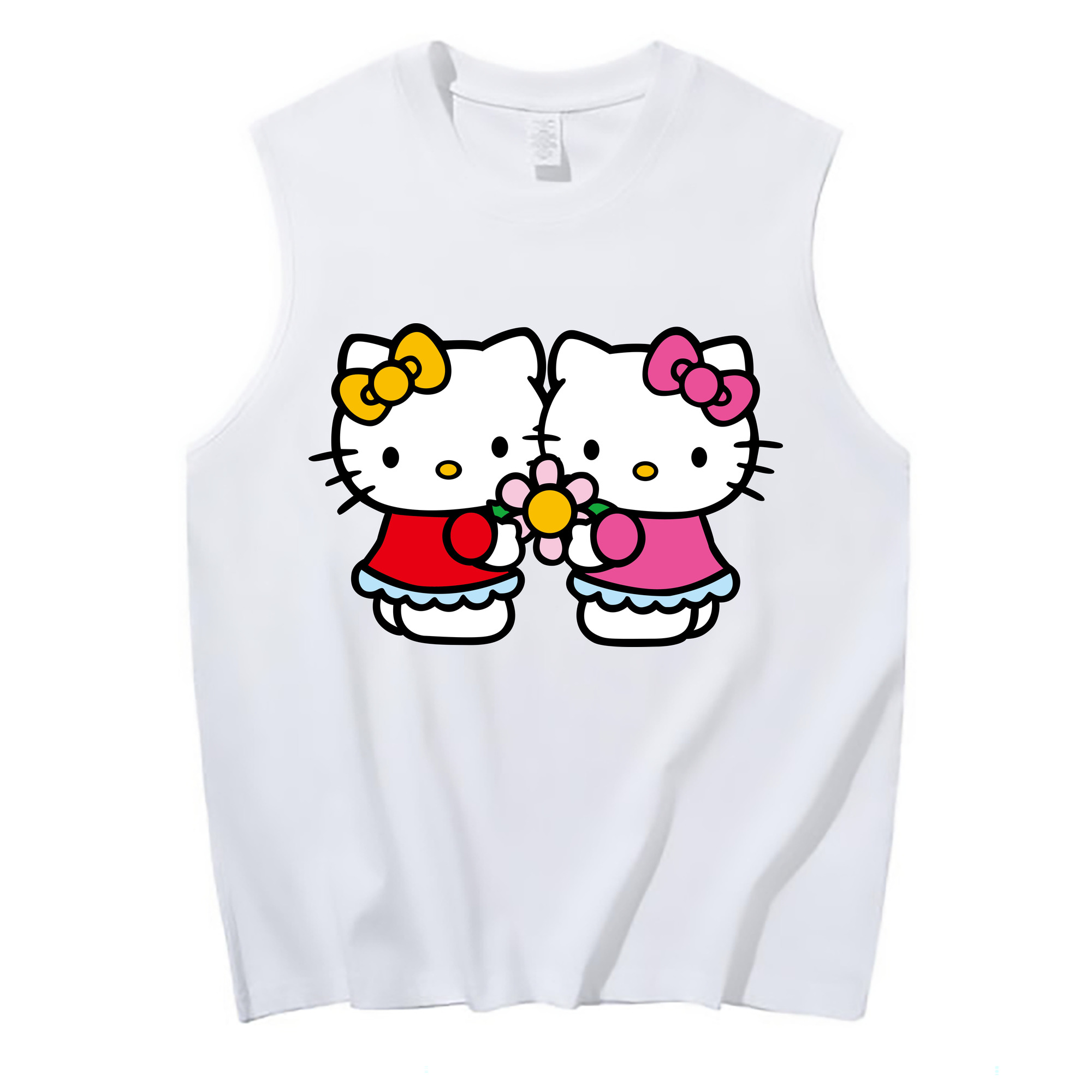 （画像用） Hello Kitty ハローキティ コットン100％タンクトップ（フロントプリント）