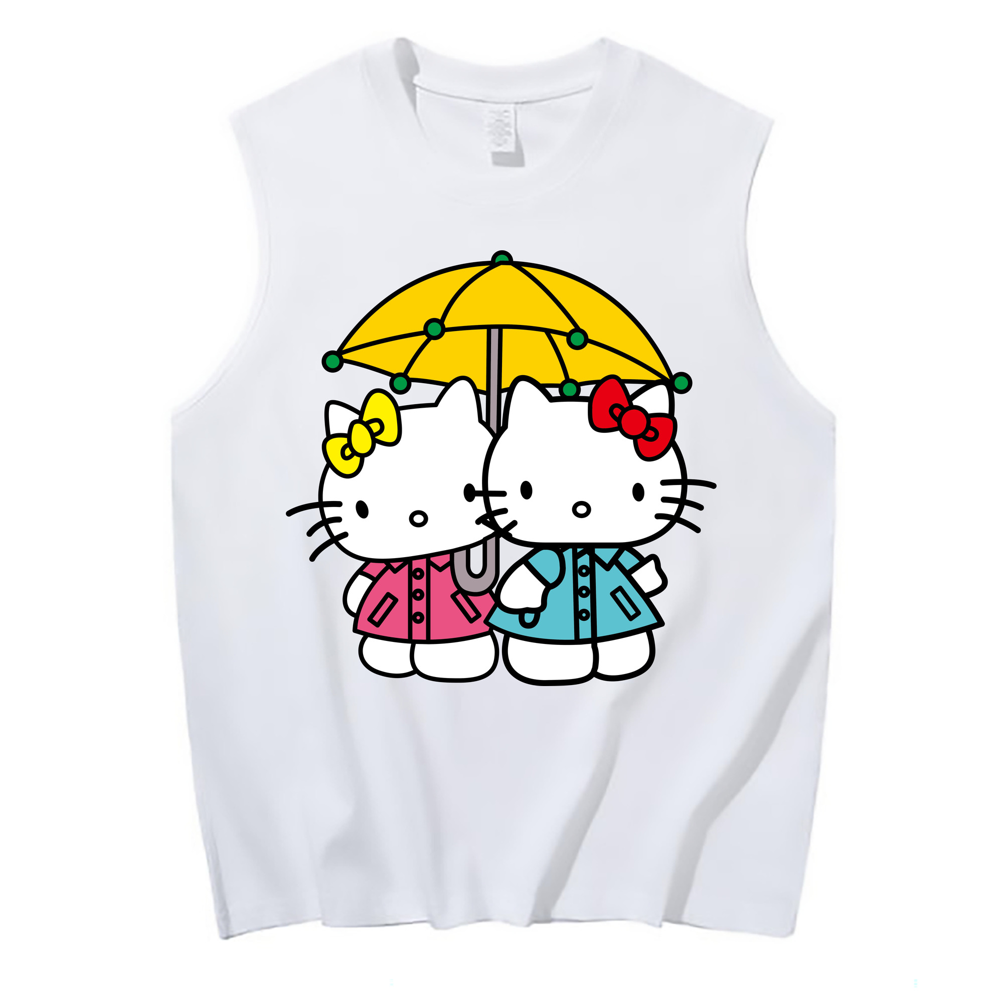 （画像用） Hello Kitty ハローキティ コットン100％タンクトップ（フロントプリント）