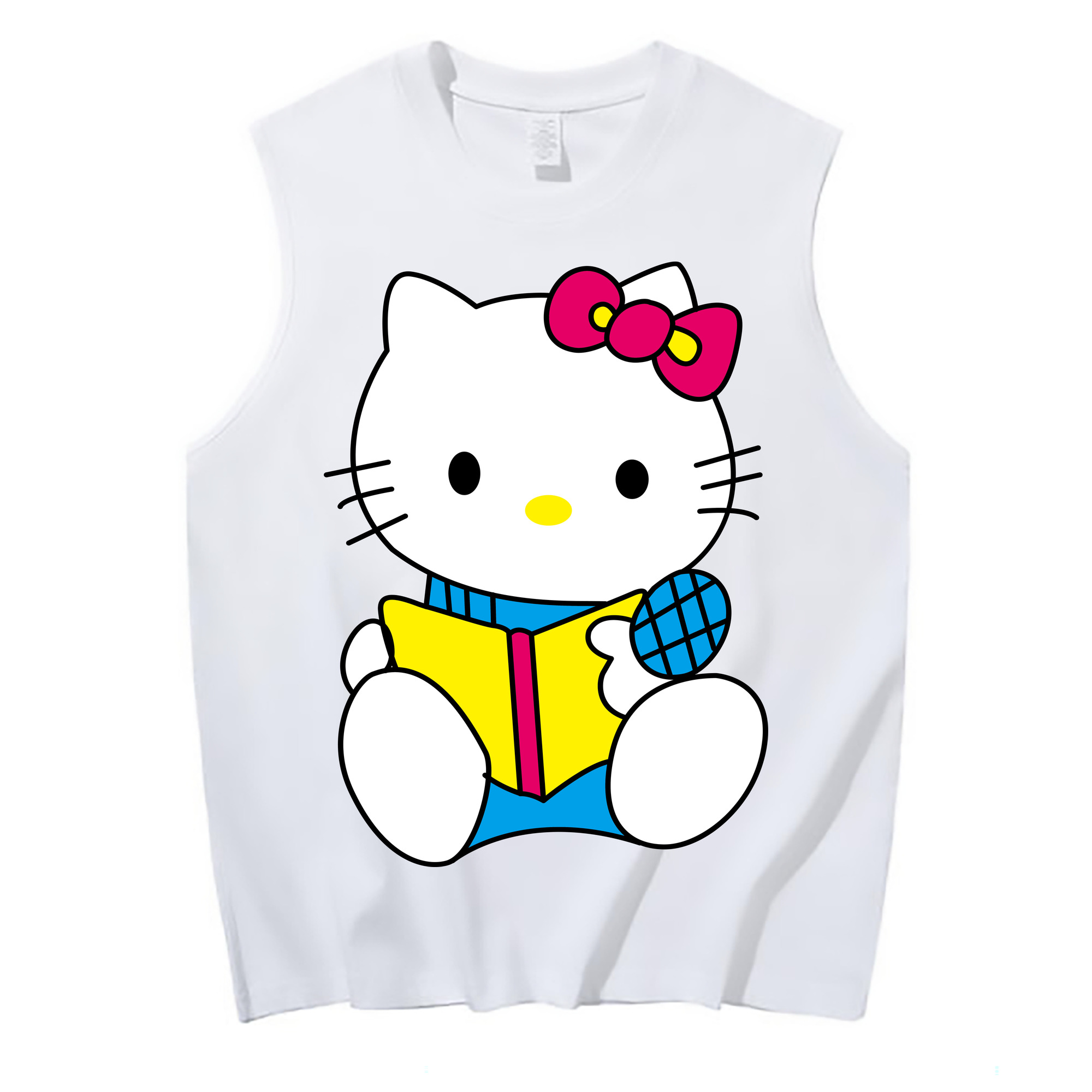 （画像用） Hello Kitty ハローキティ コットン100％タンクトップ（フロントプリント）