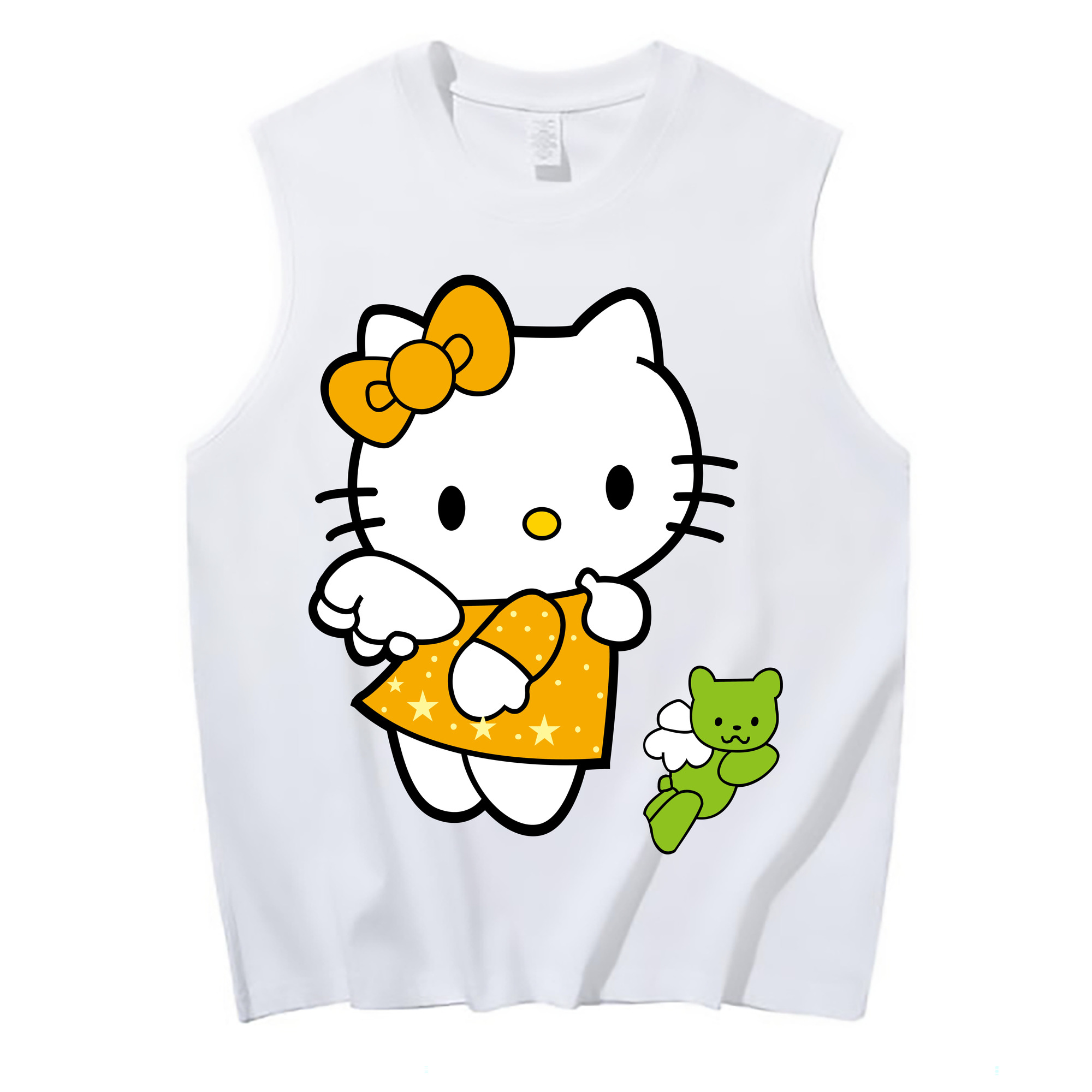 （画像用） Hello Kitty ハローキティ コットン100％タンクトップ（フロントプリント）