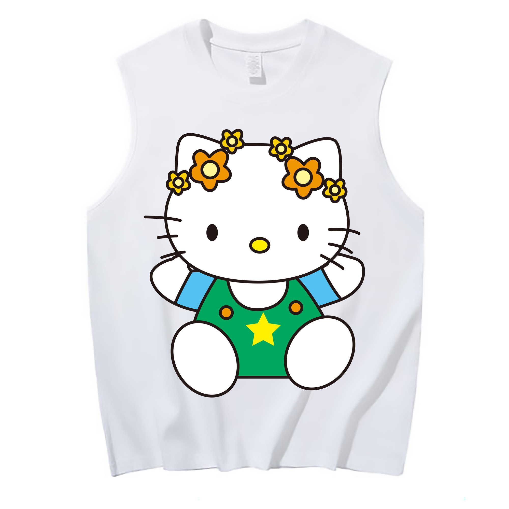 （画像用） Hello Kitty ハローキティ コットン100％タンクトップ（フロントプリント）