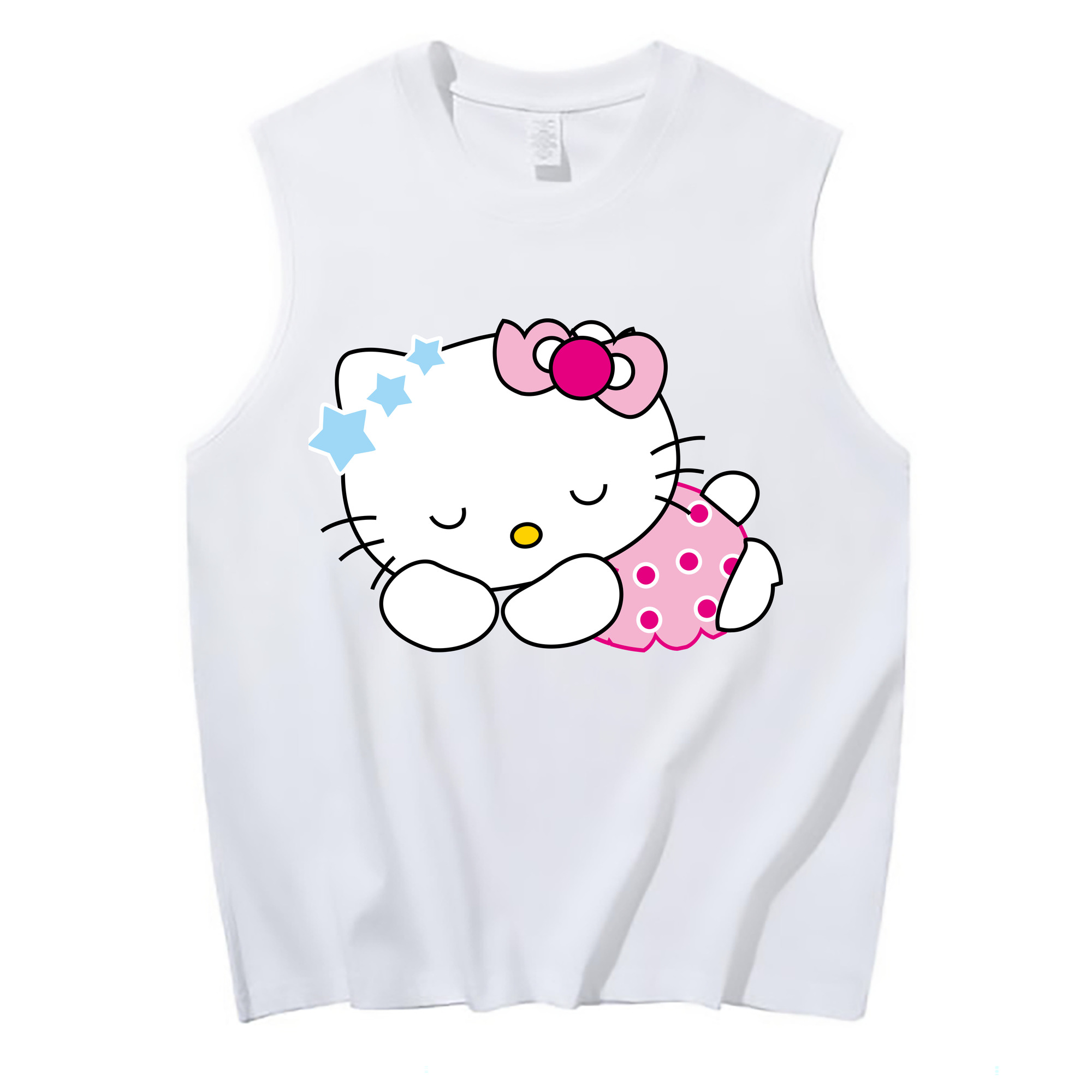 （画像用） Hello Kitty ハローキティ コットン100％タンクトップ（フロントプリント）