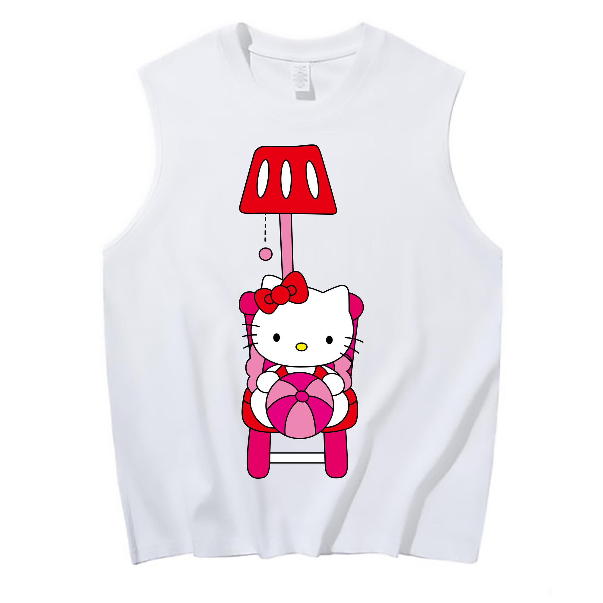 （画像用） Hello Kitty ハローキティ コットン100％タンクトップ（フロントプリント）