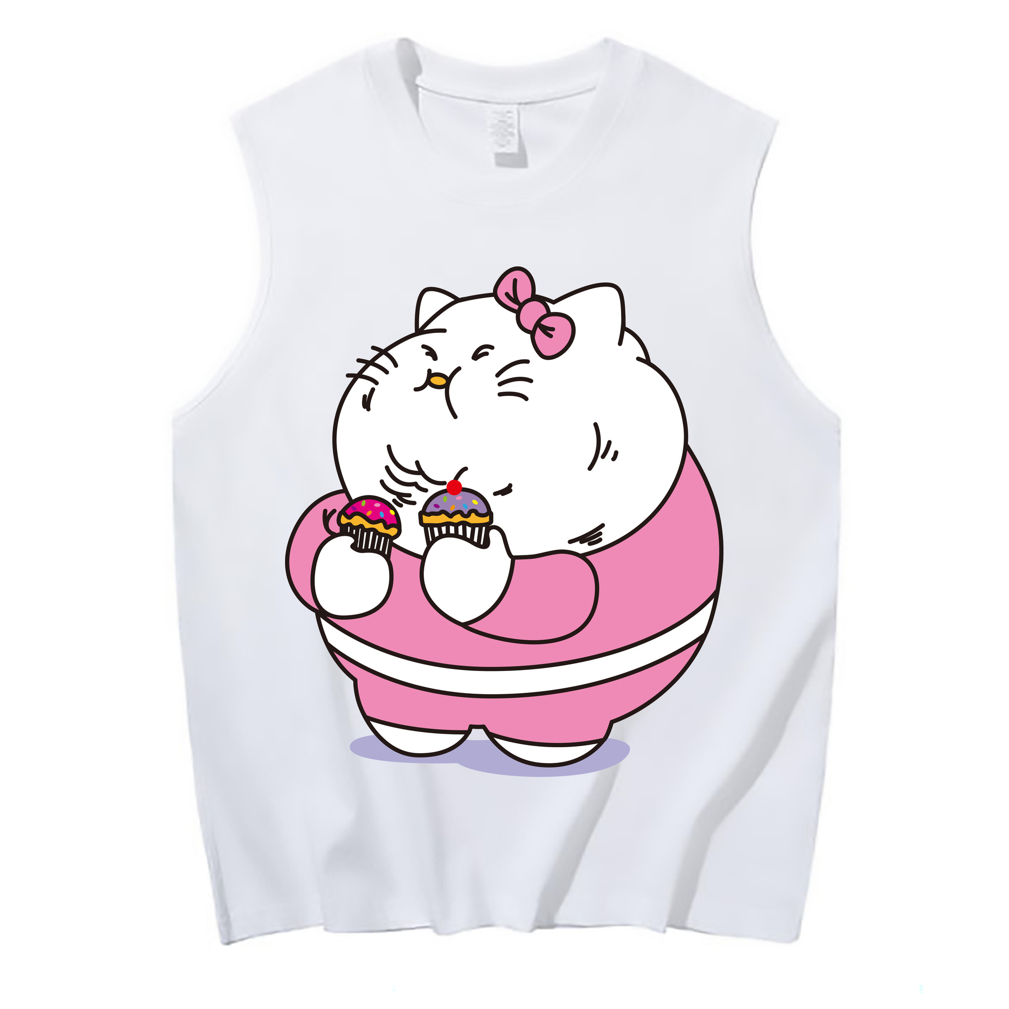 （画像用） Hello Kitty ハローキティ コットン100％タンクトップ（フロントプリント）