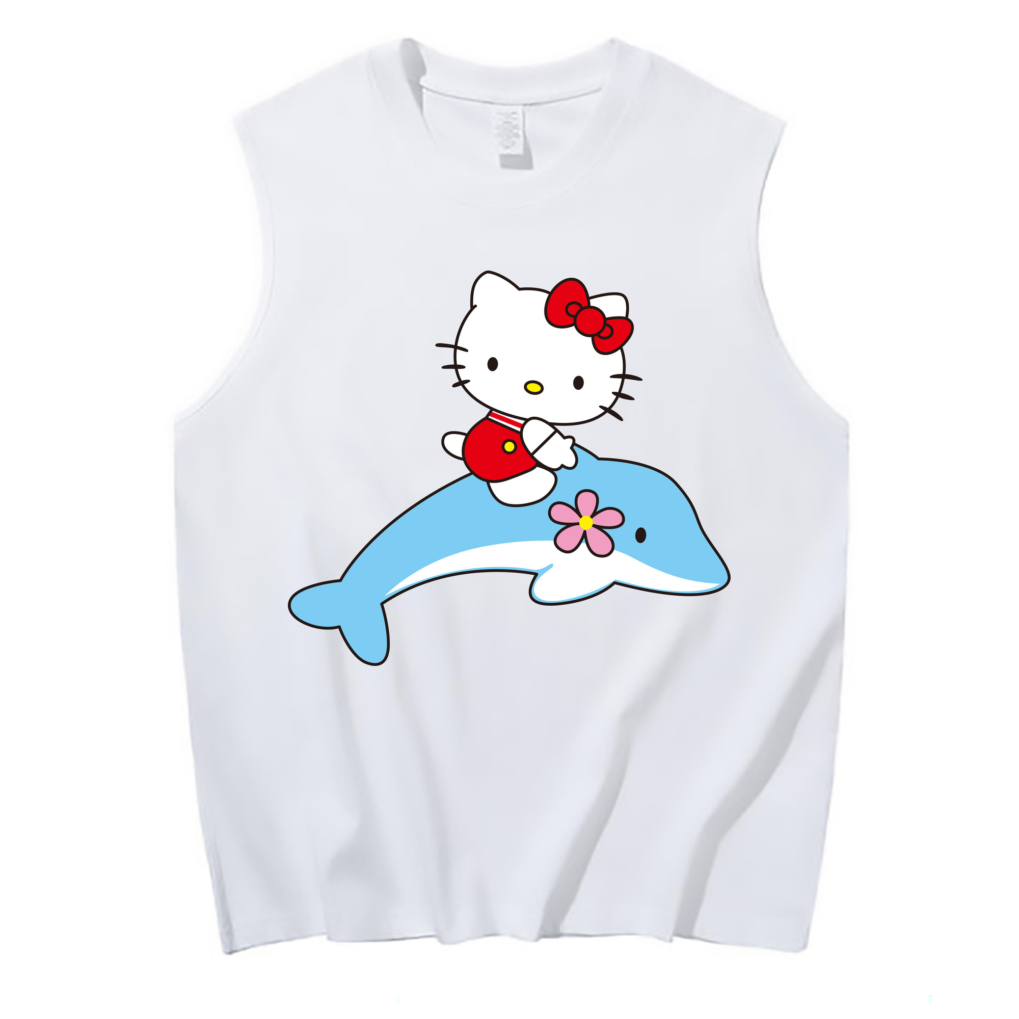 （画像用） Hello Kitty ハローキティ コットン100％タンクトップ（フロントプリント）
