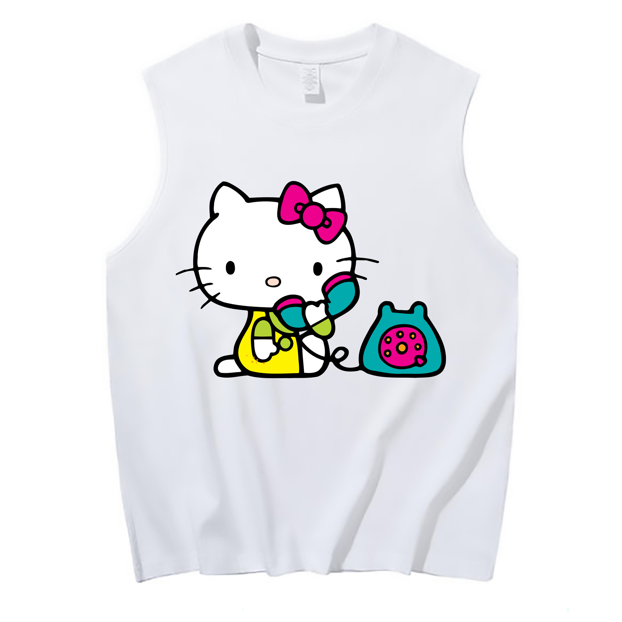（画像用） Hello Kitty ハローキティ コットン100％タンクトップ（フロントプリント）