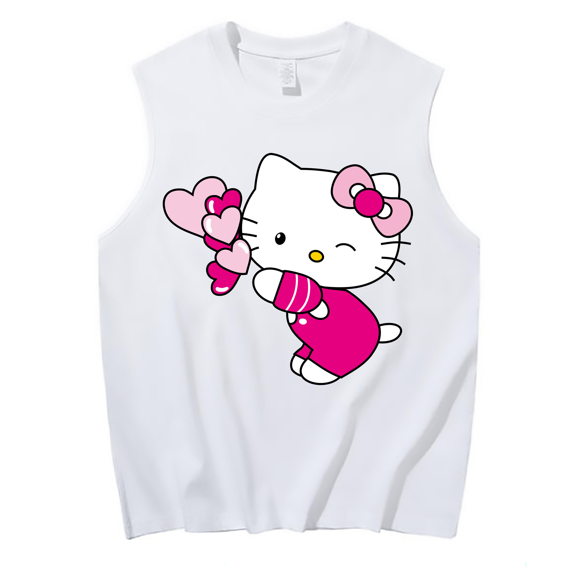 （画像用） Hello Kitty ハローキティ コットン100％タンクトップ（フロントプリント）